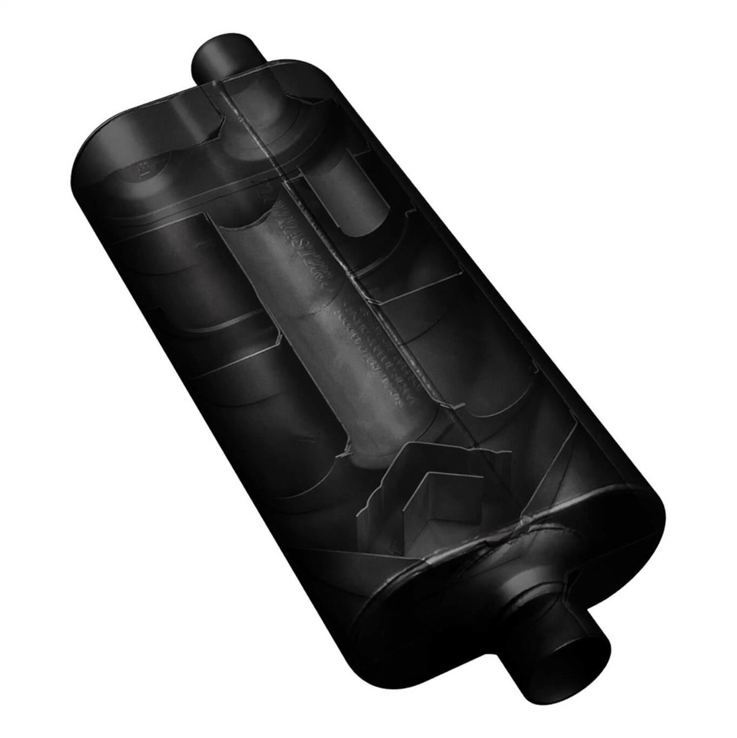 Flowmaster 70 Series Big Block II Steel 3 Inch Muffler 530722 Muffler, Series, in. Inlet/Dual 2 1/4 in. Outlets, Steel, Black, Each thumbnail 2