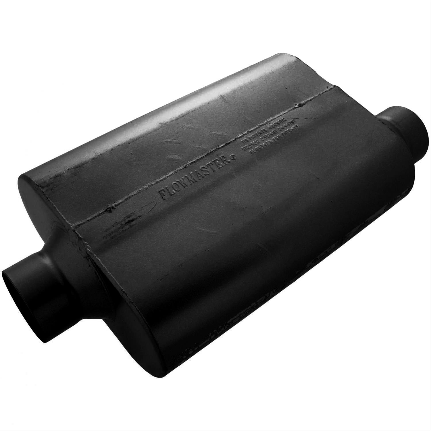 Flowmaster Delta Force 30 Series Race Steel 3.5 Inch Muffler 53531-12 Muffler, Series, 3 1/2 in. Inlet/3 1/2 in. Outlet, Steel, Black, Each