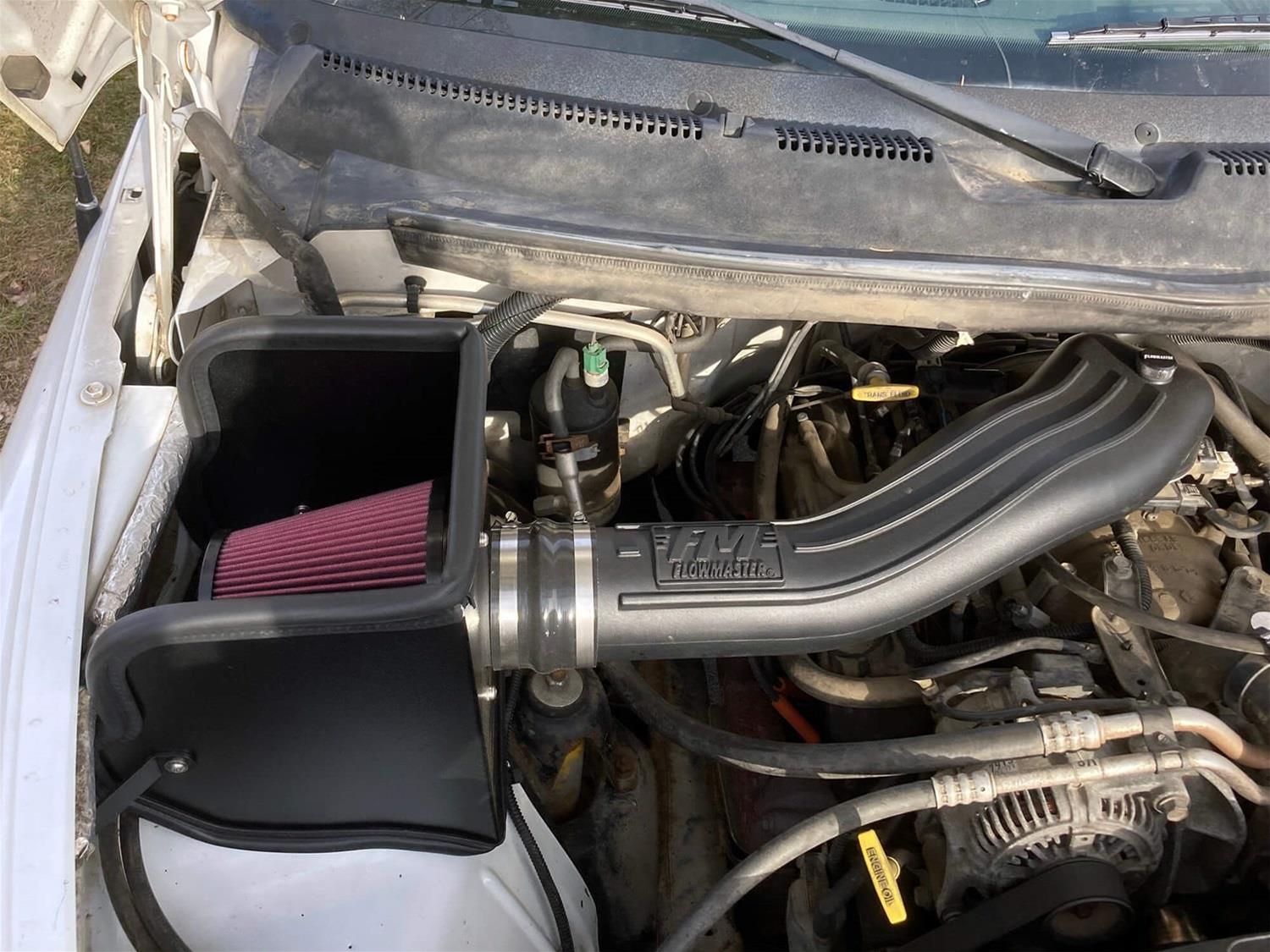 Flowmaster Delta Force Cold Air Intake Kits 615109 Intake, Air, Red Filter, Black Polyethylene Tube, Dodge, Kit thumbnail 6
