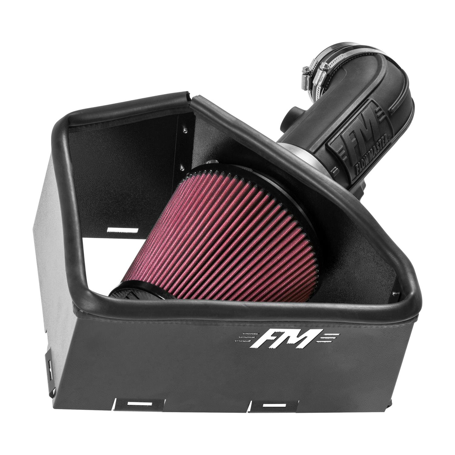 Flowmaster Delta Force Cold Air Intake Kits 615112 Intake, Kit, Black Plastic Tube, Red Cotton Gauze Filter, Black Heat Shield, Ram, 2500/3500, 6.4L, Kit