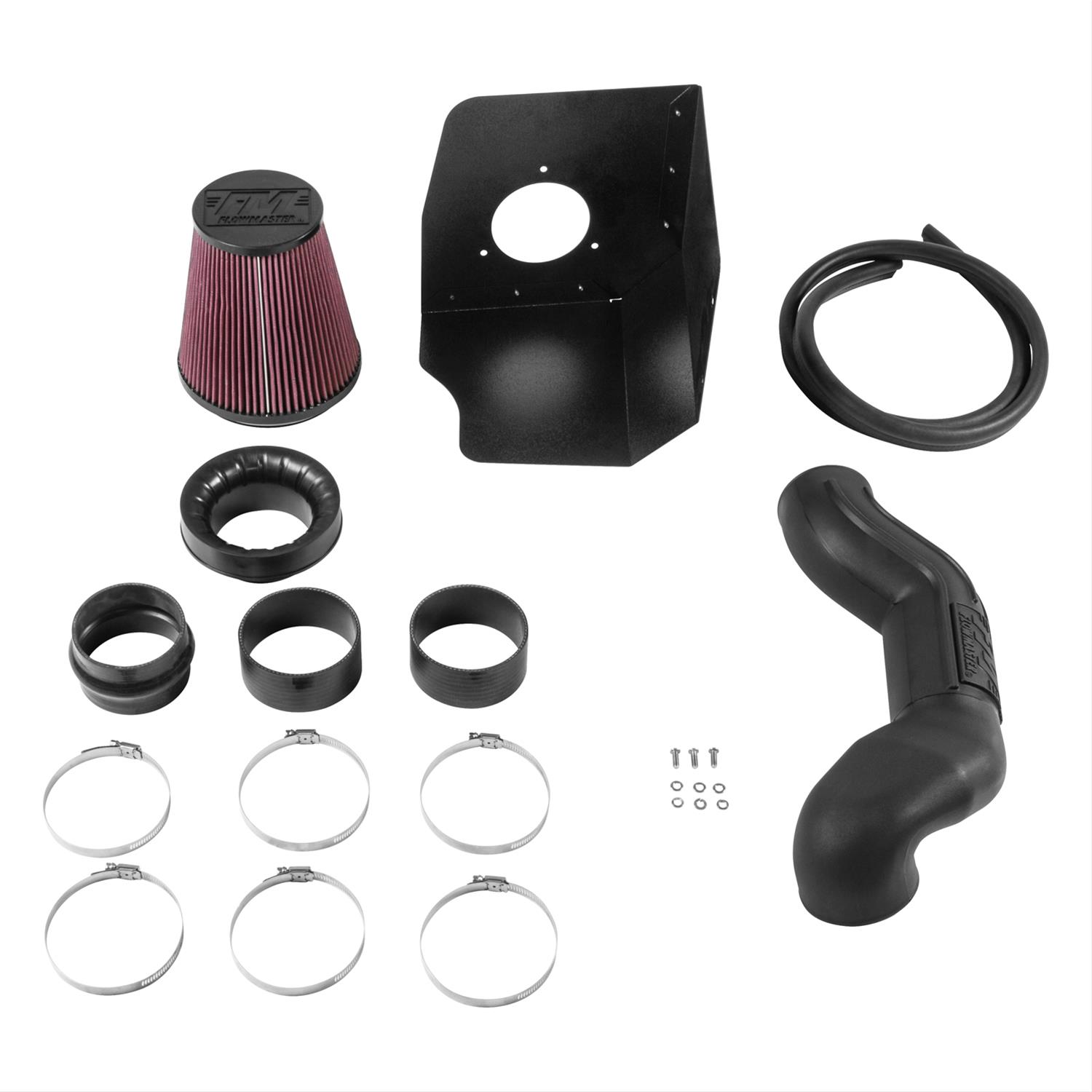 Flowmaster Delta Force Cold Air Intake Kits 615116 Intake, Air, Red Filter, Black Polyethylene Tube, Chevy, GMC, 4.8L, 5.3L, Kit