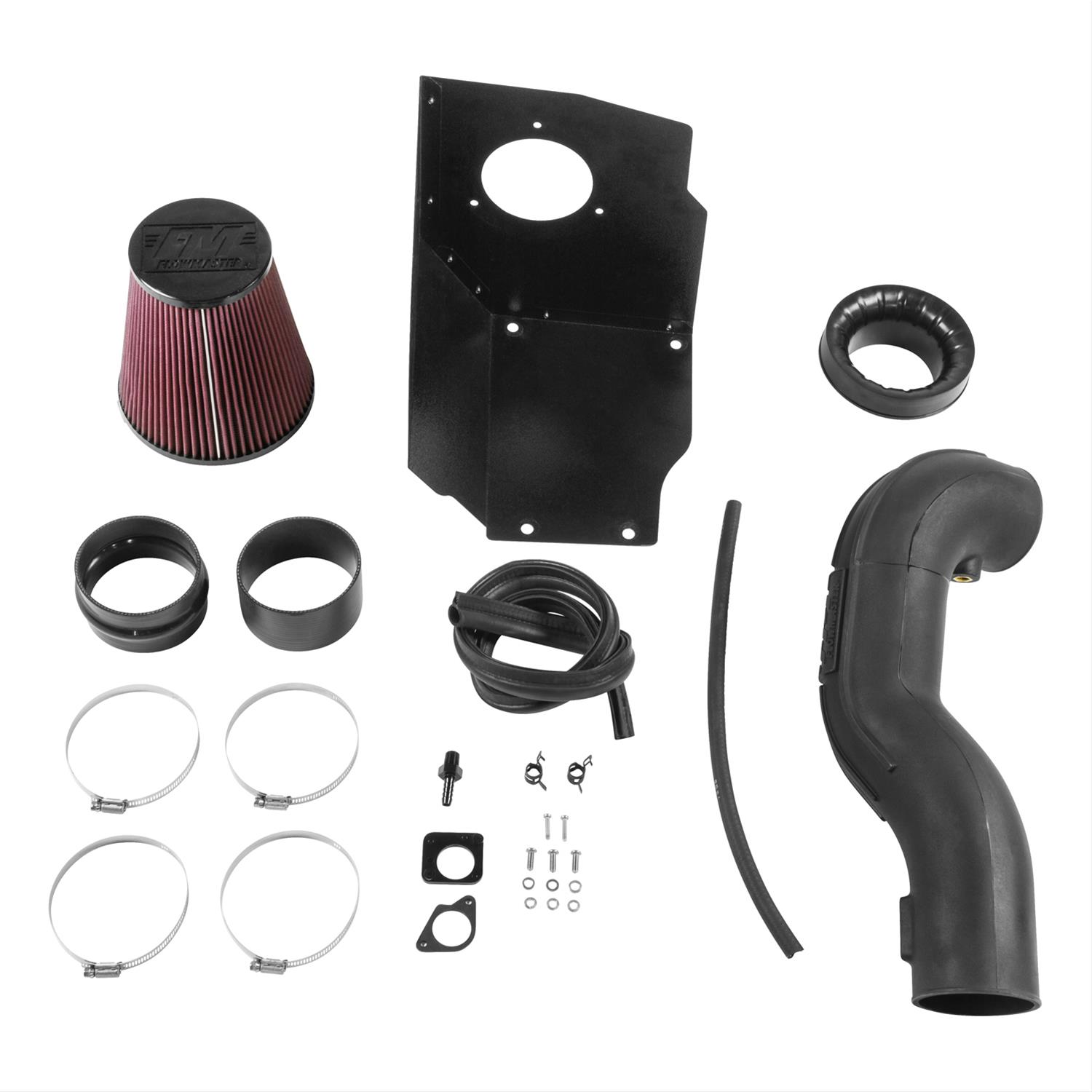 Flowmaster Delta Force Cold Air Intake Kits 615120 Intake, Black Plastic Tube, Red Filter, Cadillac, Chevy, GMC, V8, Kit thumbnail 2