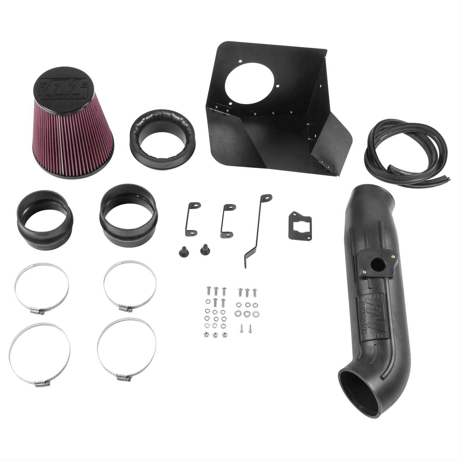 Flowmaster Delta Force Cold Air Intake Kits 615123 Intake, Air, Red Filter, Black Polyethylene Tube, Ford, 6.0L Diesel, Kit thumbnail 2