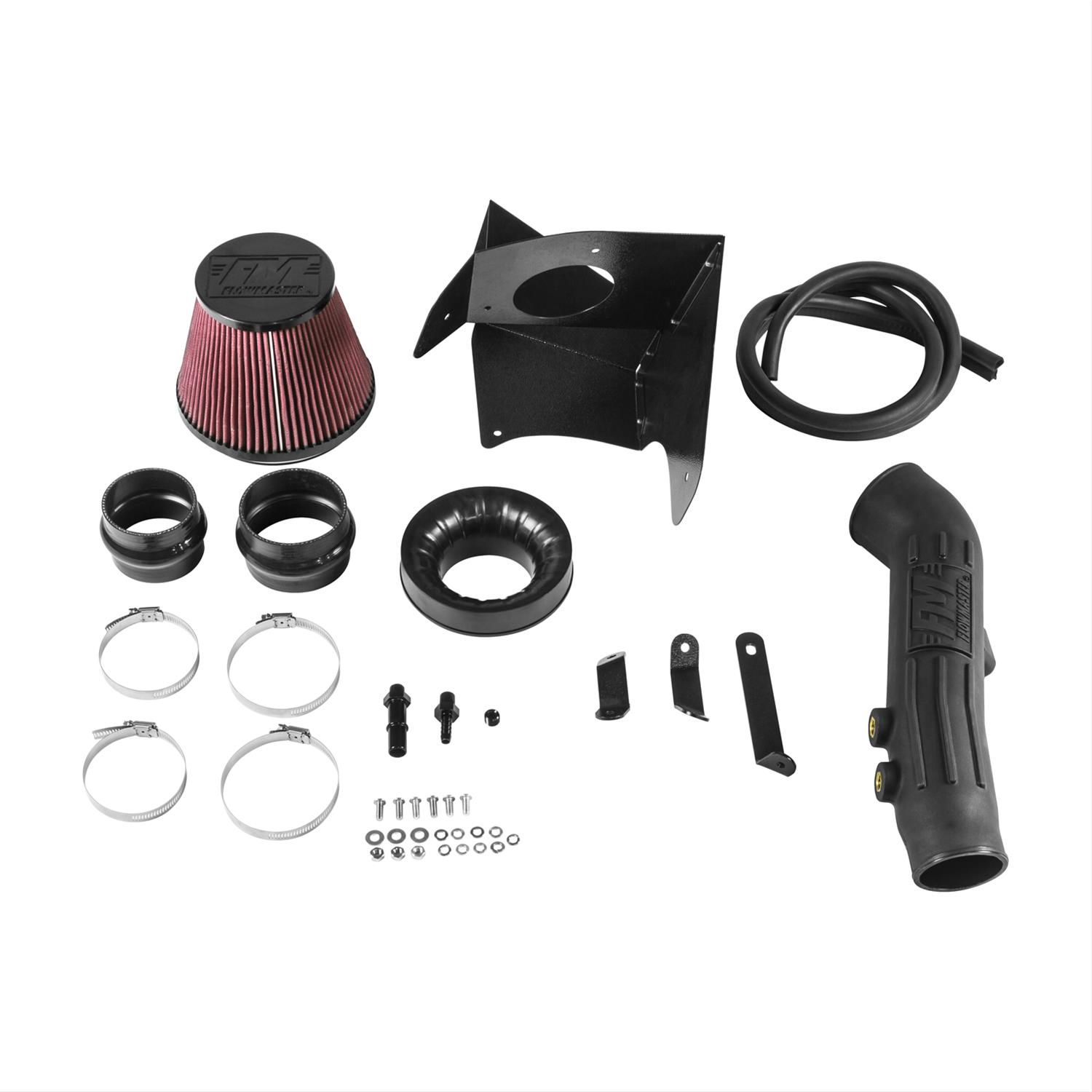 Flowmaster Delta Force Cold Air Intake Kits 615146 Intake, Air, Red Filter, Black Polyethylene Tube, Ford, 3.7L, Kit thumbnail 2