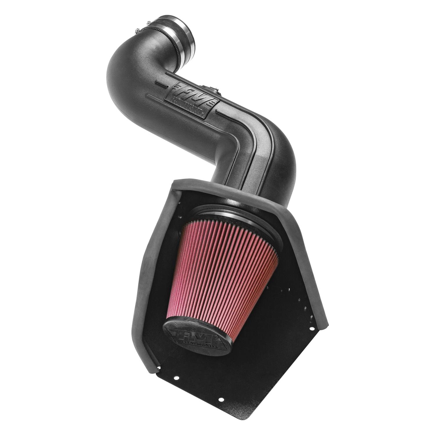 Flowmaster Delta Force Cold Air Intake Kits 615167 Intake, Kit, Black Plastic Tube, Red Cotton Gauze Filter, Black Heat Shield, Chevy, GMC, 6.6L Diesel, Kit thumbnail 2
