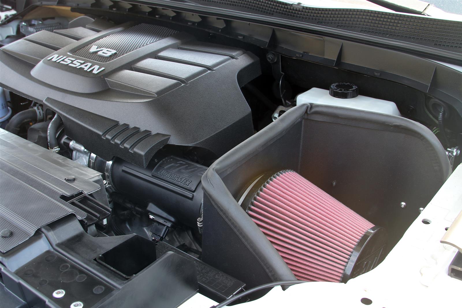 Flowmaster Delta Force Cold Air Intake Kits 615198 Intake, Air, Red Filter, Black Polyethylene Tube, Nissan, Kit
