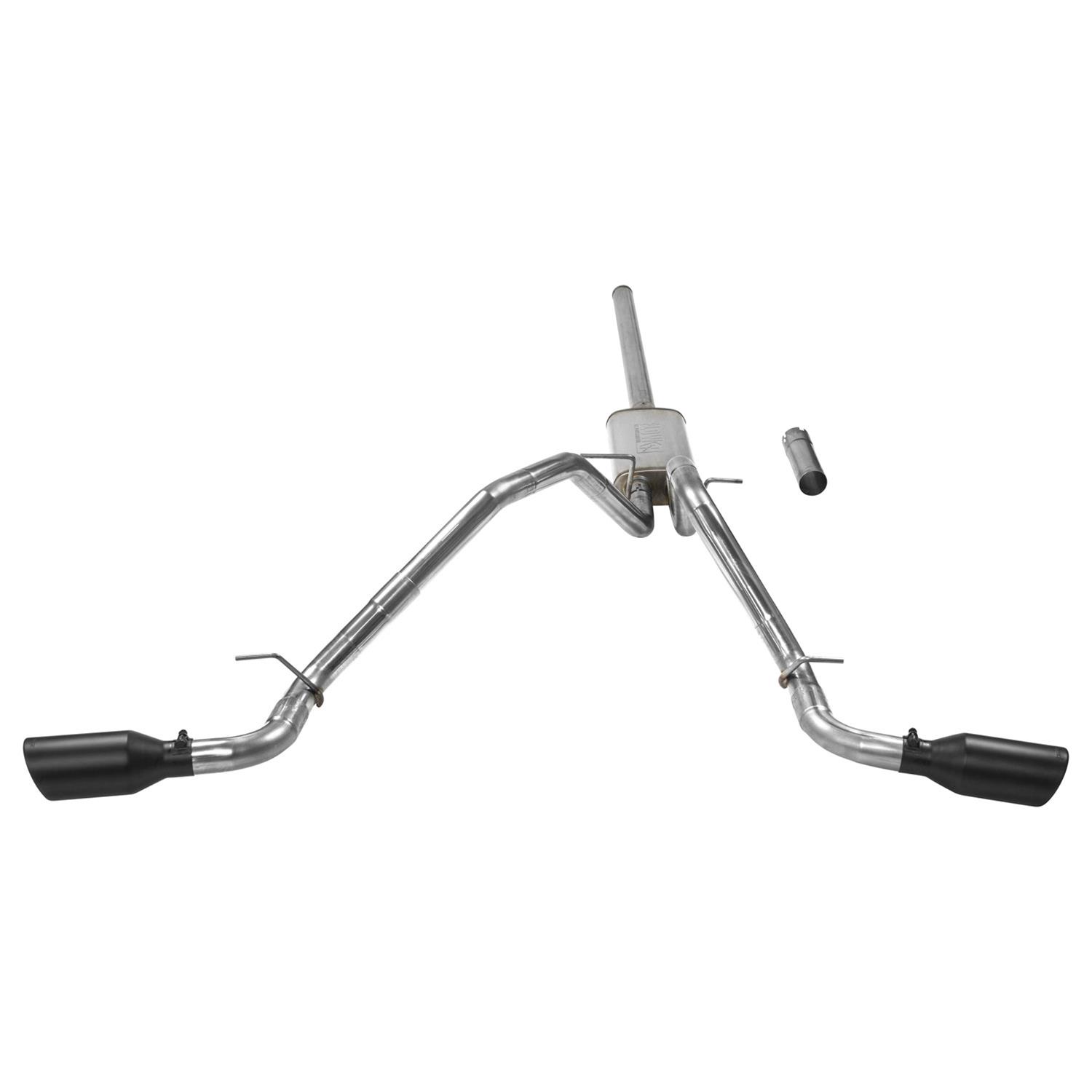 Flowmaster FlowFX Exhaust Systems for 2009-2013 SIERRA 1500, SILVERADO 1500 - 717822 System, Cat-back, FlowFX, 409 Stainless Steel, 4.50 in. Black Ceramic Tips, Dual Exit, Chevrolet, GMC, 5.3L, Kit thumbnail 6