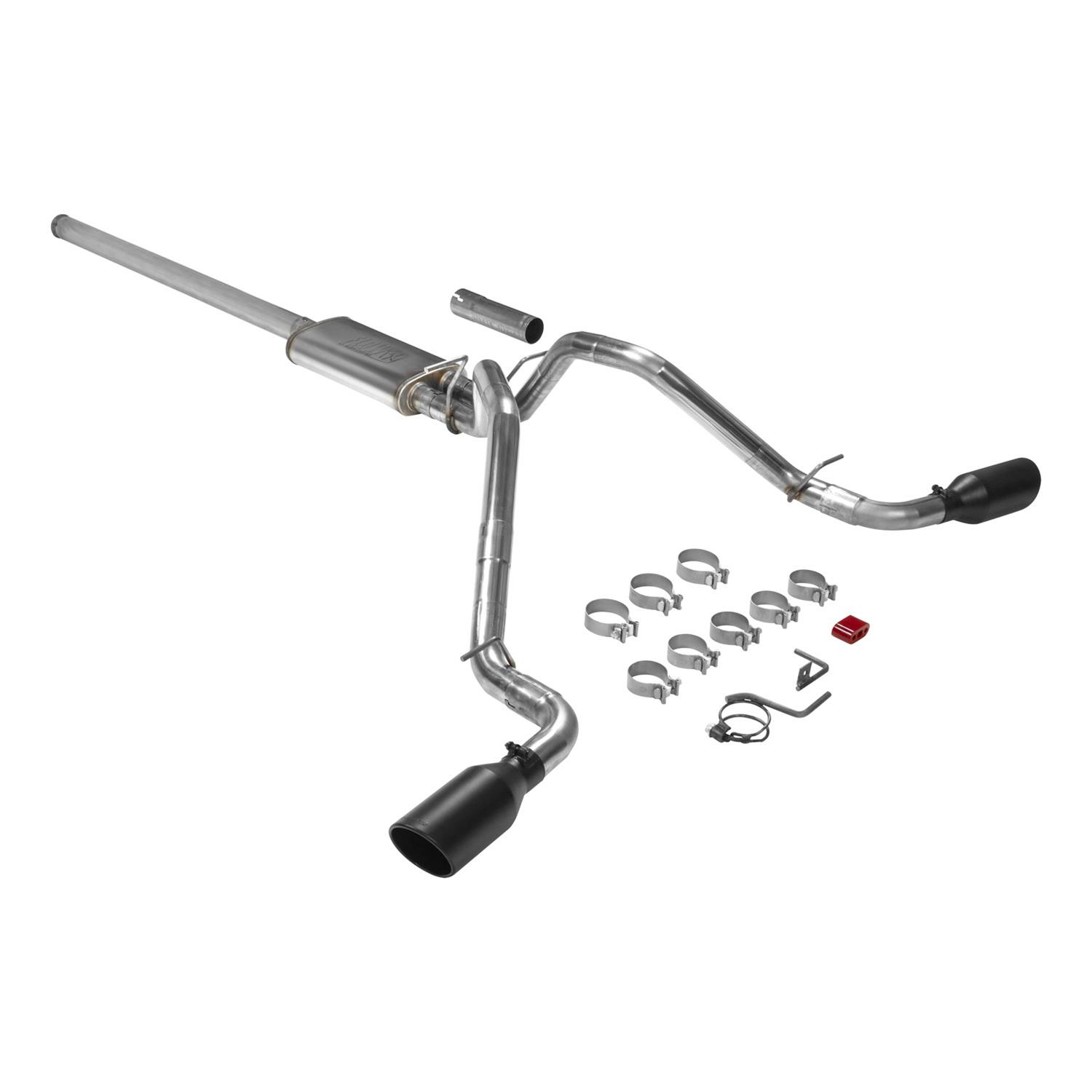 Flowmaster FlowFX Exhaust Systems for 2009-2013 SIERRA 1500, SILVERADO 1500 - 717822 System, Cat-back, FlowFX, 409 Stainless Steel, 4.50 in. Black Ceramic Tips, Dual Exit, Chevrolet, GMC, 5.3L, Kit thumbnail 5