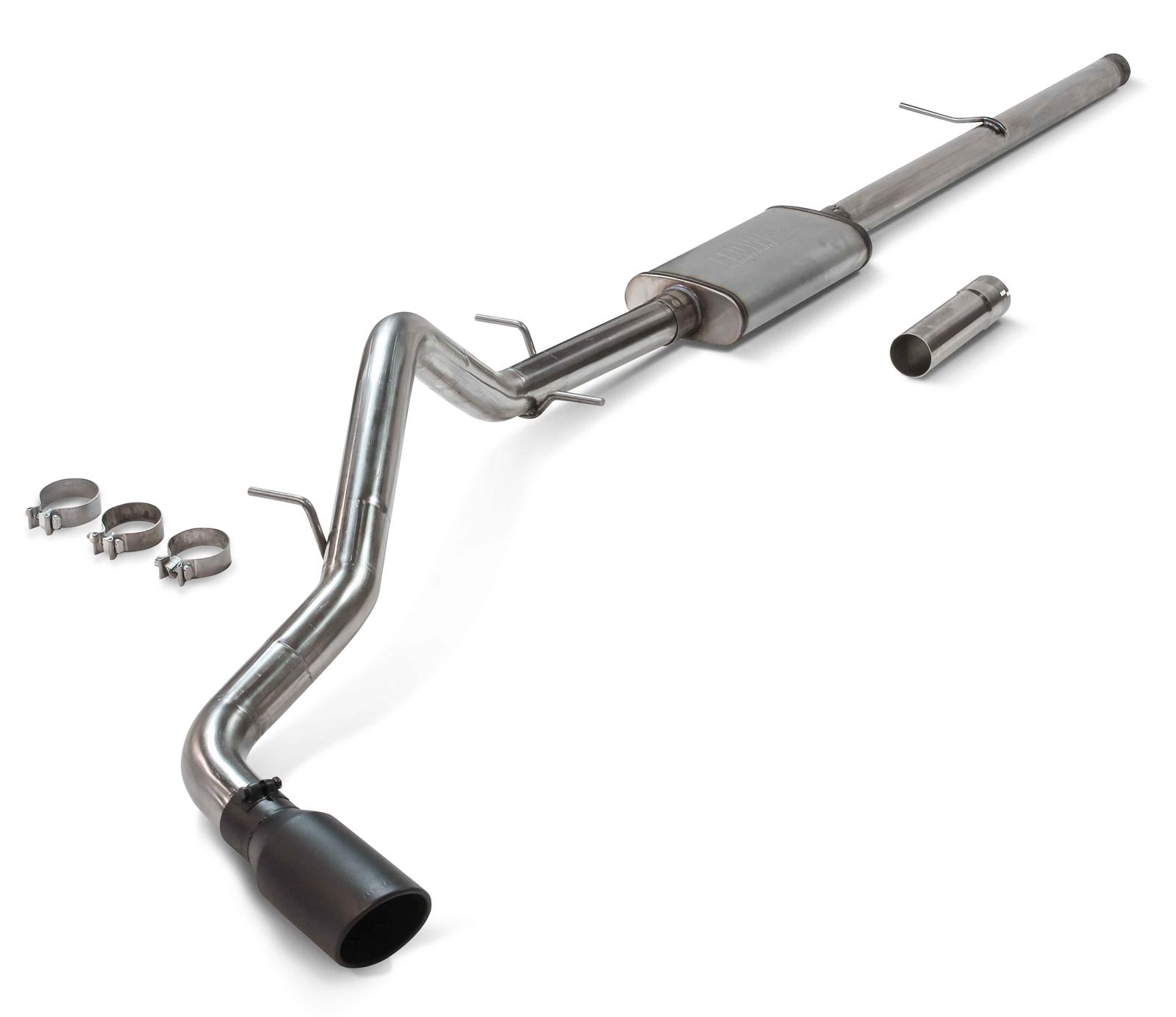 Flowmaster FlowFX Exhaust Systems 717858 System, Cat-back, FlowFX, 409 Stainless Steel, 4.50 in. Black Ceramic Coated Tip, Single, Chevy, GMC, 5.3L, Kit thumbnail 2