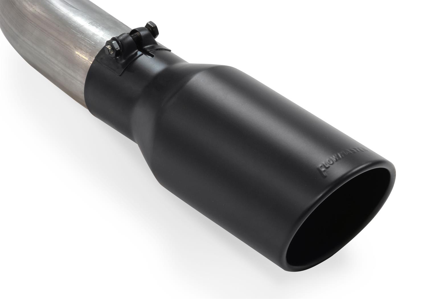Flowmaster FlowFX Exhaust Systems 717864 System, FlowFX, Cat-back, Single, Stainless Steel, Natural, Side Exit, Black Ceramic Coated Tip, Ford, Kit