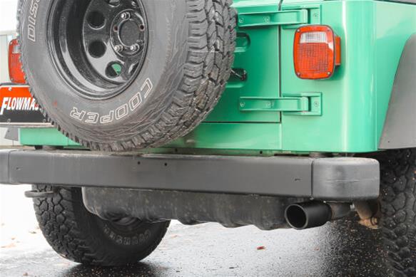 Flowmaster FlowFX Exhaust Systems 717865 System, Cat-back, FlowFX, 409 Stainless Steel, 3.50 in. Black Ceramic Coated Tip, Single, Jeep Wrangler, 2000-06, 4.0L, Kit thumbnail 6