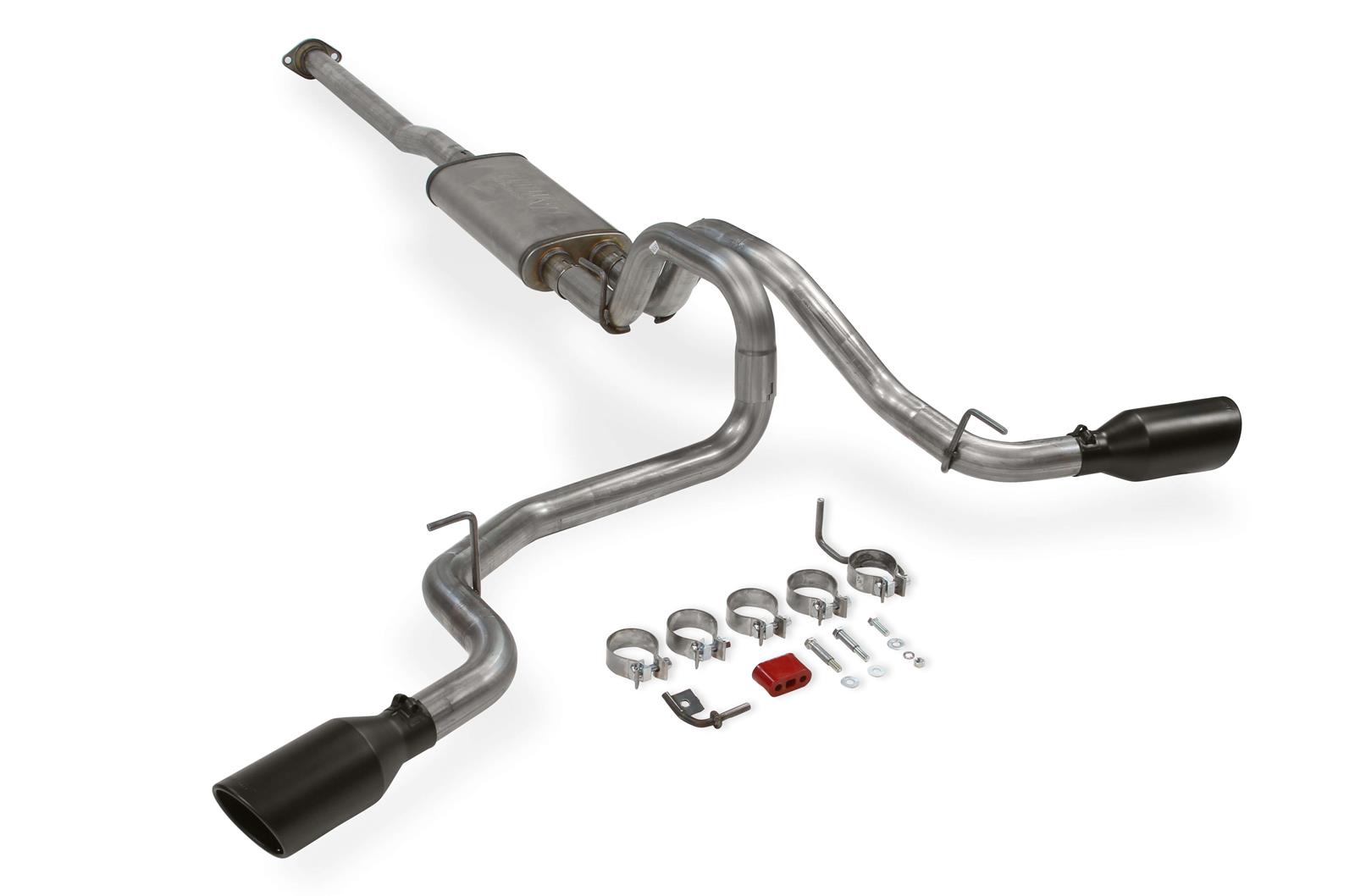 Flowmaster FlowFX Exhaust Systems 717876 System, FlowFX, Cat-Back, 409 Stainless Steel, Single-In/Dual-Out, Dual 4.5 in. Black Stainless Tips, Toyota, Tacoma, 4.0L, Kit thumbnail 3