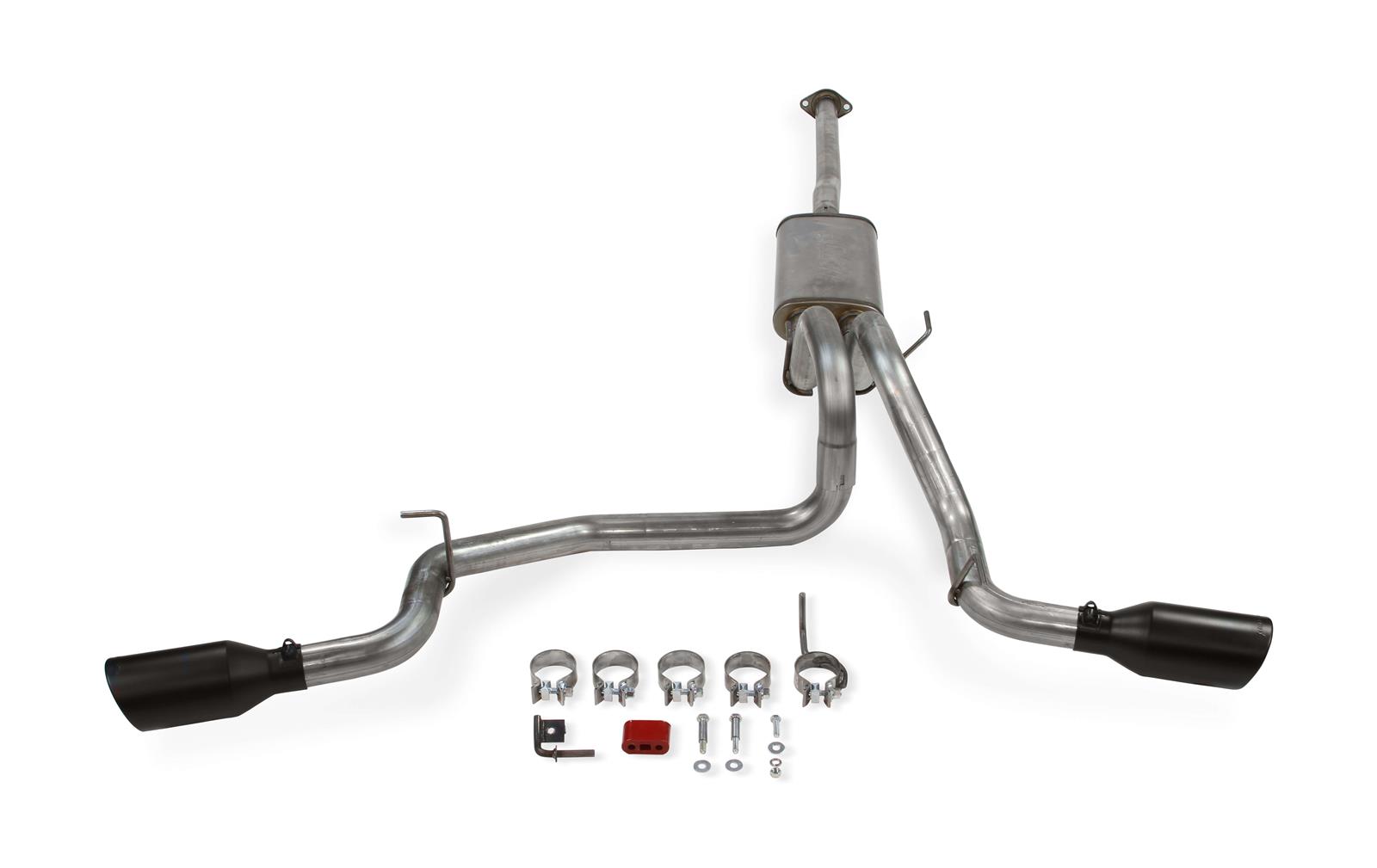 Flowmaster FlowFX Exhaust Systems 717876 System, FlowFX, Cat-Back, 409 Stainless Steel, Single-In/Dual-Out, Dual 4.5 in. Black Stainless Tips, Toyota, Tacoma, 4.0L, Kit thumbnail 5