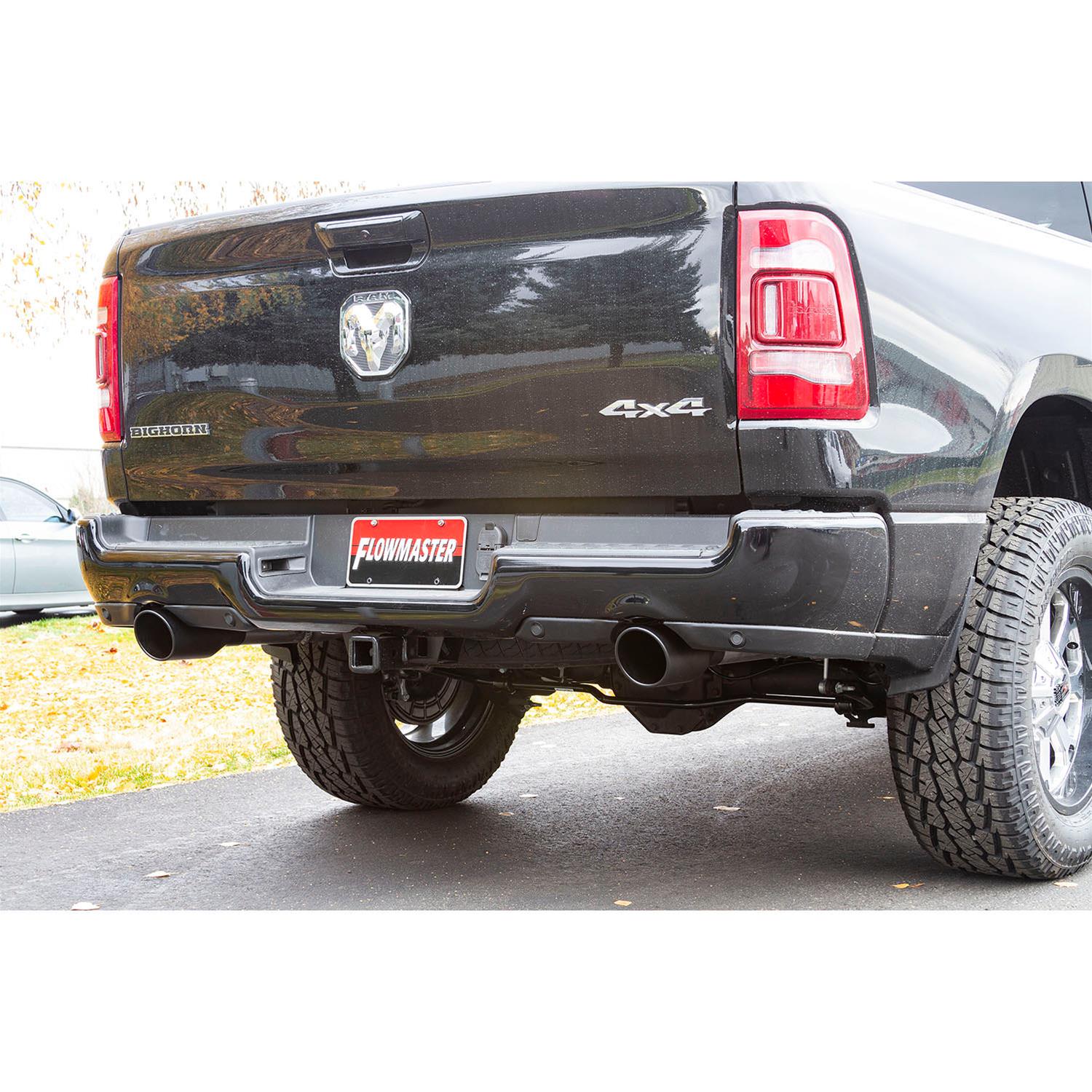 Flowmaster FlowFX Exhaust Systems for 2019-2026 1500, 2021-2022 1500 CLASSIC - 717889 System, Cat-back, FlowFX, 409 Stainless Steel, 4.50 in. Black Ceramic Coated Tips, Dual Exit, Ram, 5.7L, Kit thumbnail 2