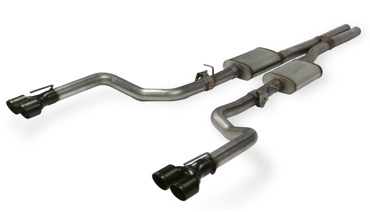 Flowmaster FlowFX Exhaust Systems 717920 System, FlowFX, Cat-back, Dual, Stainless Steel, Natural, Split Rear Exit, Black Ceramic Coated Tips, Dodge, 6.2L, 6.4L, Kit thumbnail 2