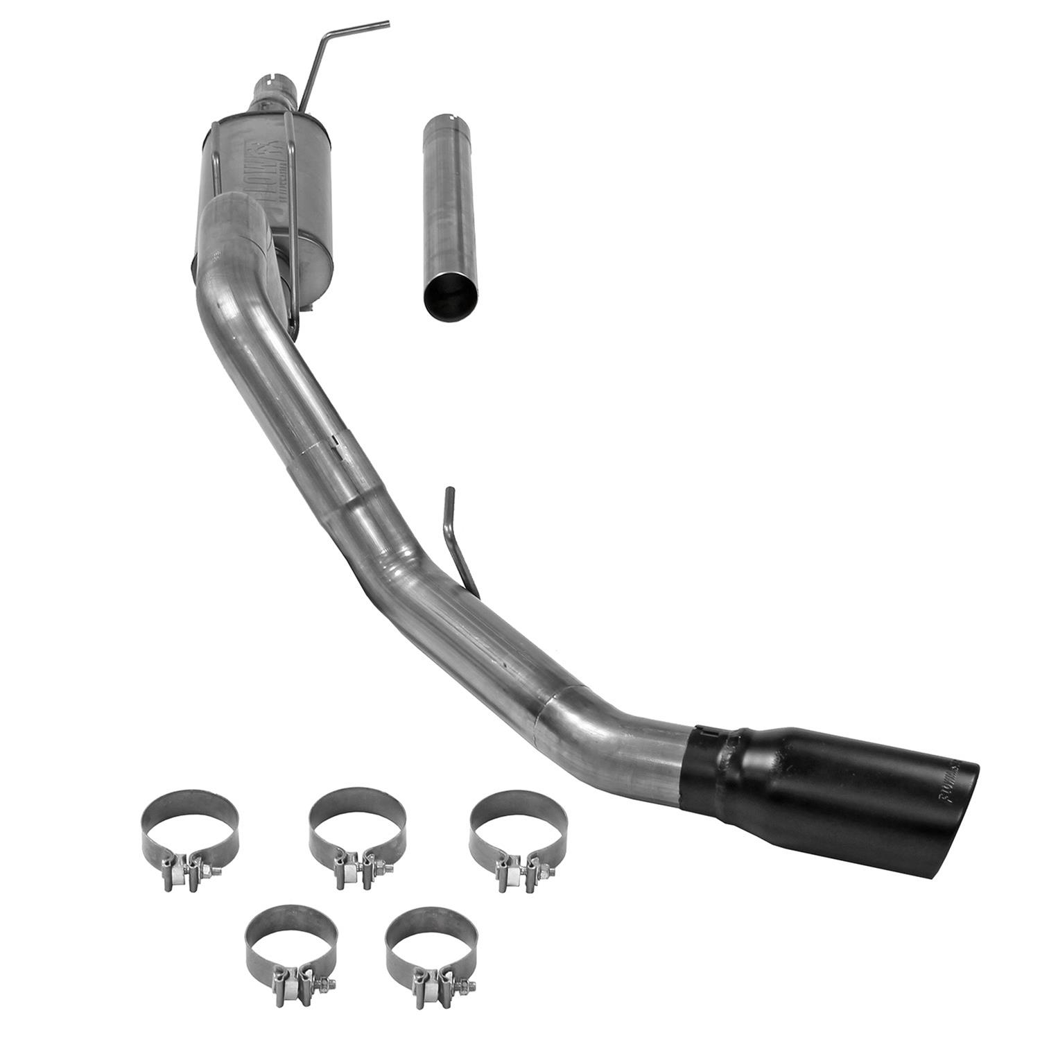 Flowmaster FlowFX Exhaust Systems 717943 System, Cat-back, FlowFX, 409 Stainless Steel, Single Passenger Side Exit, Black Ceramic Tip, Ford, Kit thumbnail 7