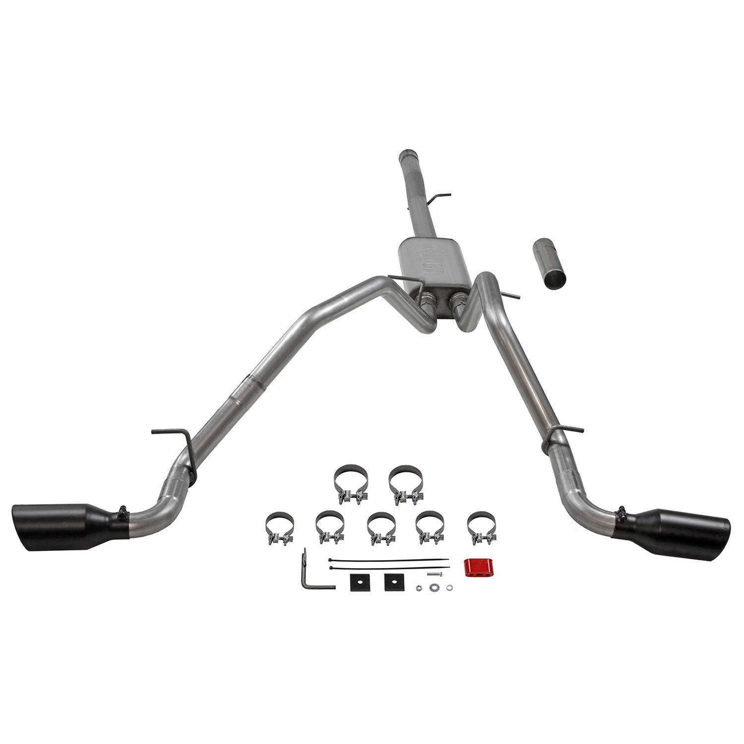 Flowmaster FlowFX Exhaust Systems for 2011-2018 SIERRA 1500, SILVERADO 1500 - 717988 System, Cat-back, FlowFX, 409 Stainless Steel, 4.50 in. Black Ceramic Tips, Dual Exit, Chevrolet, GMC, 6.2L, Kit thumbnail 9