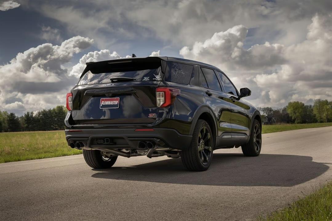 Flowmaster FlowFX Exhaust Systems for 2020-2026 AVIATOR, EXPLORER - 717999 System, Cat-back, FlowFX, 409 Stainless Steel, 3.50 in. Black Ceramic Coated Tips, Quad Tips, Ford, Lincoln, SUV, 3.0L, Kit thumbnail 6
