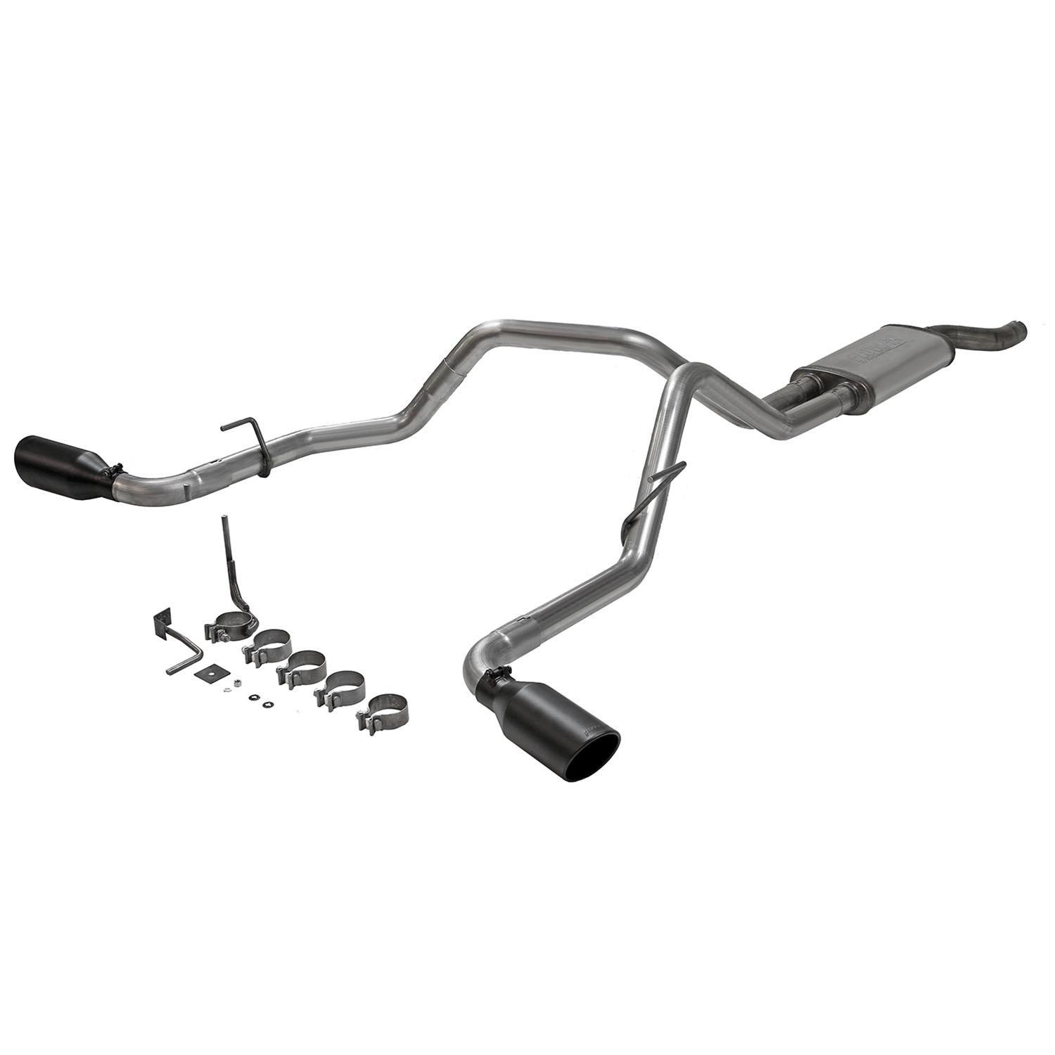 Flowmaster FlowFX Exhaust Systems 718103 System, Cat-back, FlowFX, 409 Stainless Steel, 4.50 in. Black Ceramic Tips, Dual Exit, Nissan, 4.0L, Kit thumbnail 5