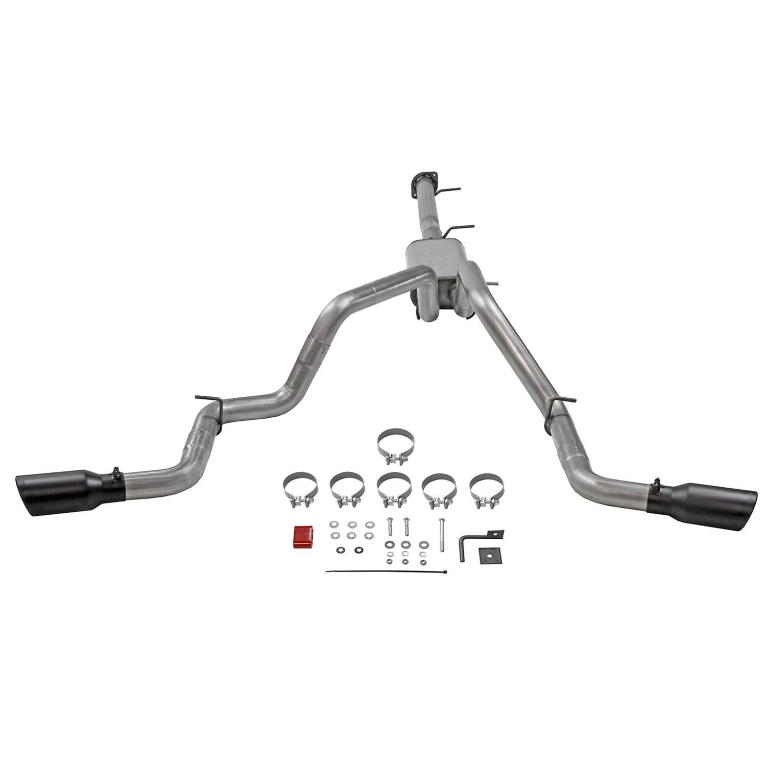Flowmaster FlowFX Exhaust Systems 718111 System, FlowFX, Cat-back, Stainless Steel, Natural, Split Side Exit, Black Ceramic Coated Tip, Chevy, GMC, Kit thumbnail 4