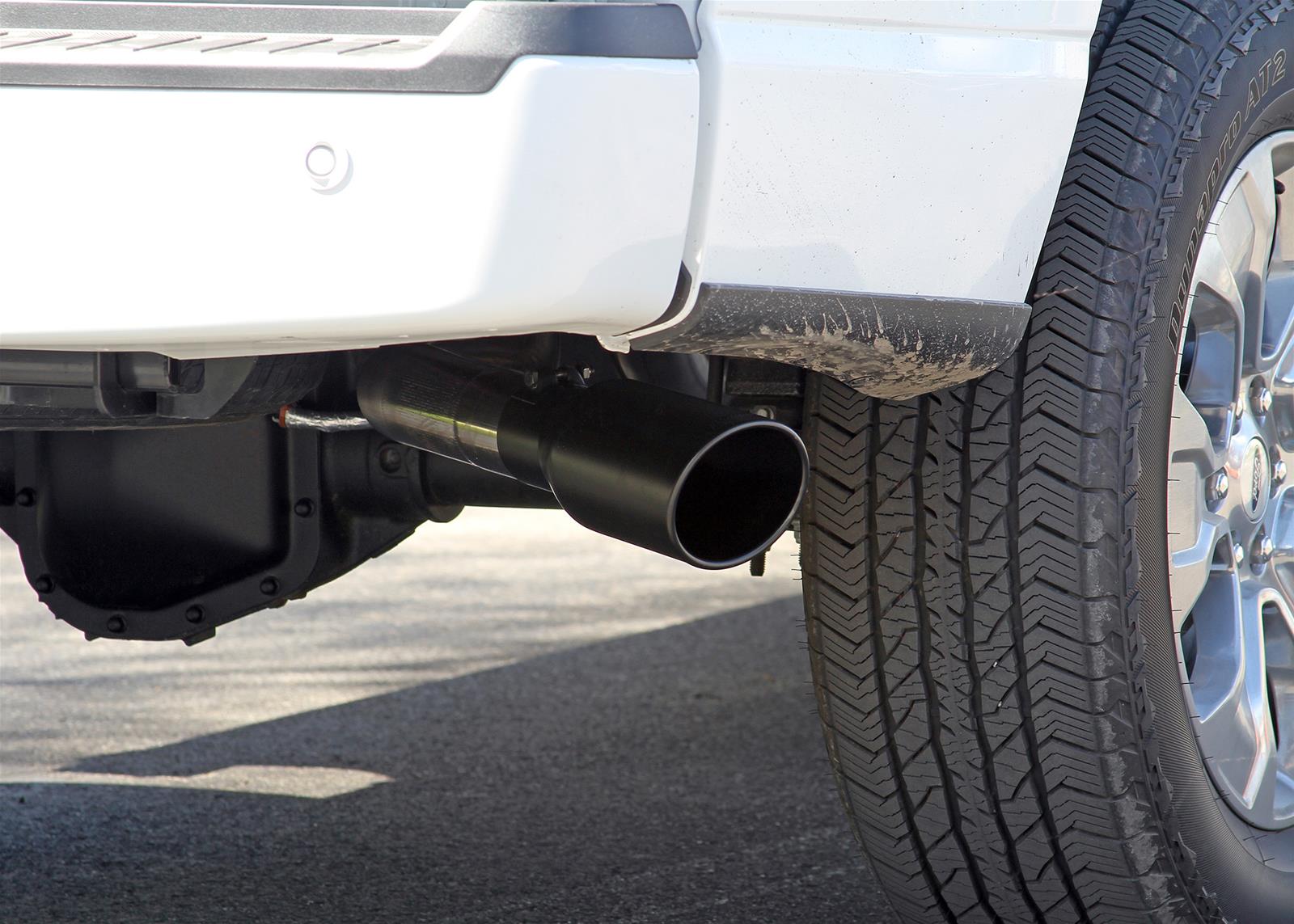 Flowmaster FlowFX Exhaust Systems 718115 System, Cat-back, FlowFX, 409 Stainless Steel, 4.50 in. Black Ceramic Coated Tip, Passenger Side Exit, Ford, Kit thumbnail 3