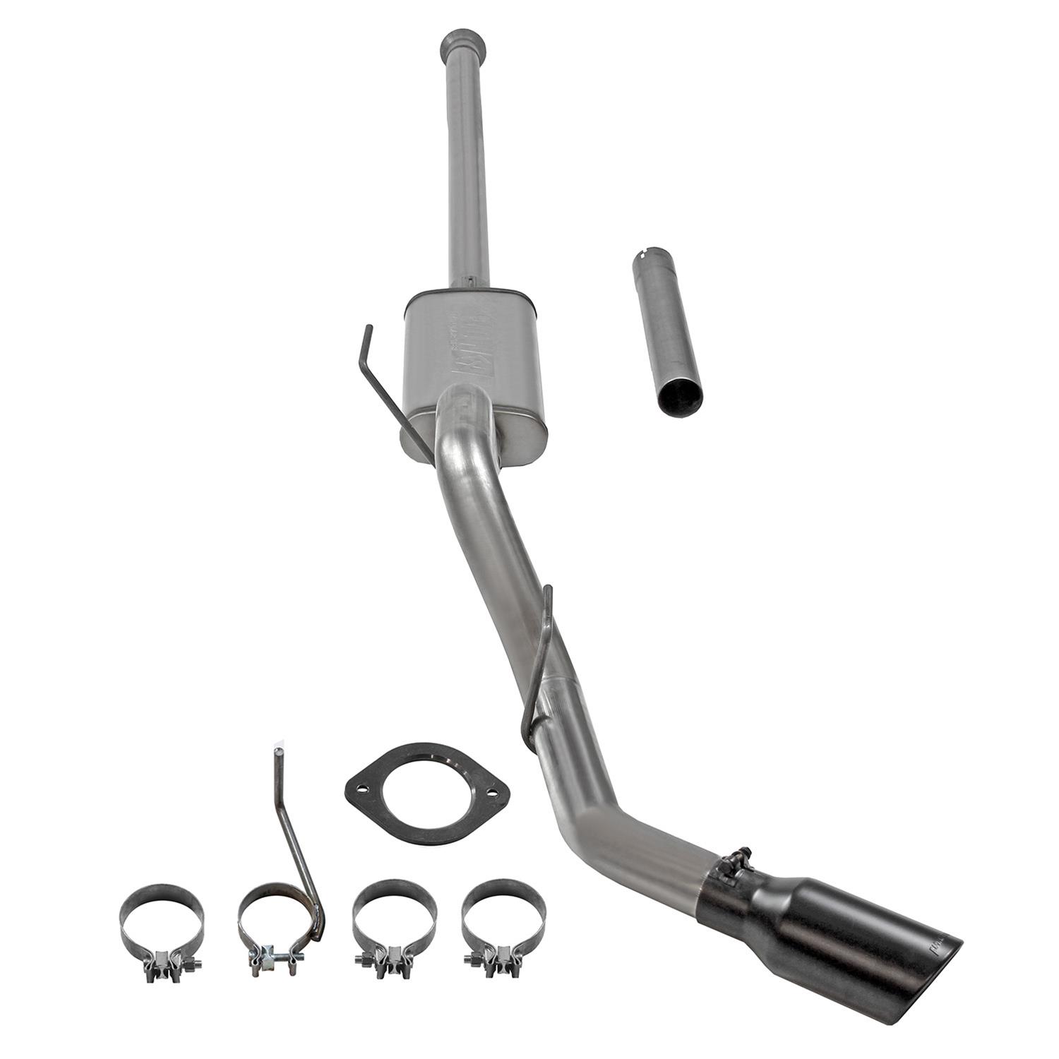 Flowmaster FlowFX Exhaust Systems 718115 System, Cat-back, FlowFX, 409 Stainless Steel, 4.50 in. Black Ceramic Coated Tip, Passenger Side Exit, Ford, Kit thumbnail 6
