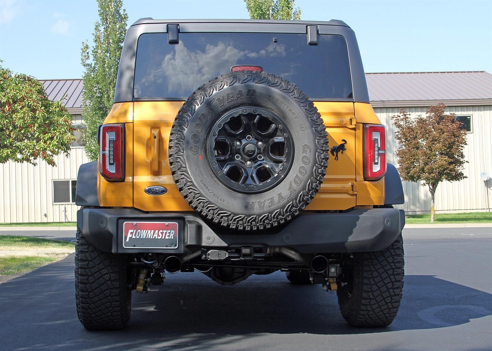 Flowmaster FlowFX Exhaust Systems 718146 System, Cat-back, FlowFX, 409 Stainless Steel, 3.0 in. Diameter, Rear Exit, 4.00 in. Black Ceramic Tips, 2 Door, Ford, 2.3L, 2.7L, Kit thumbnail 2