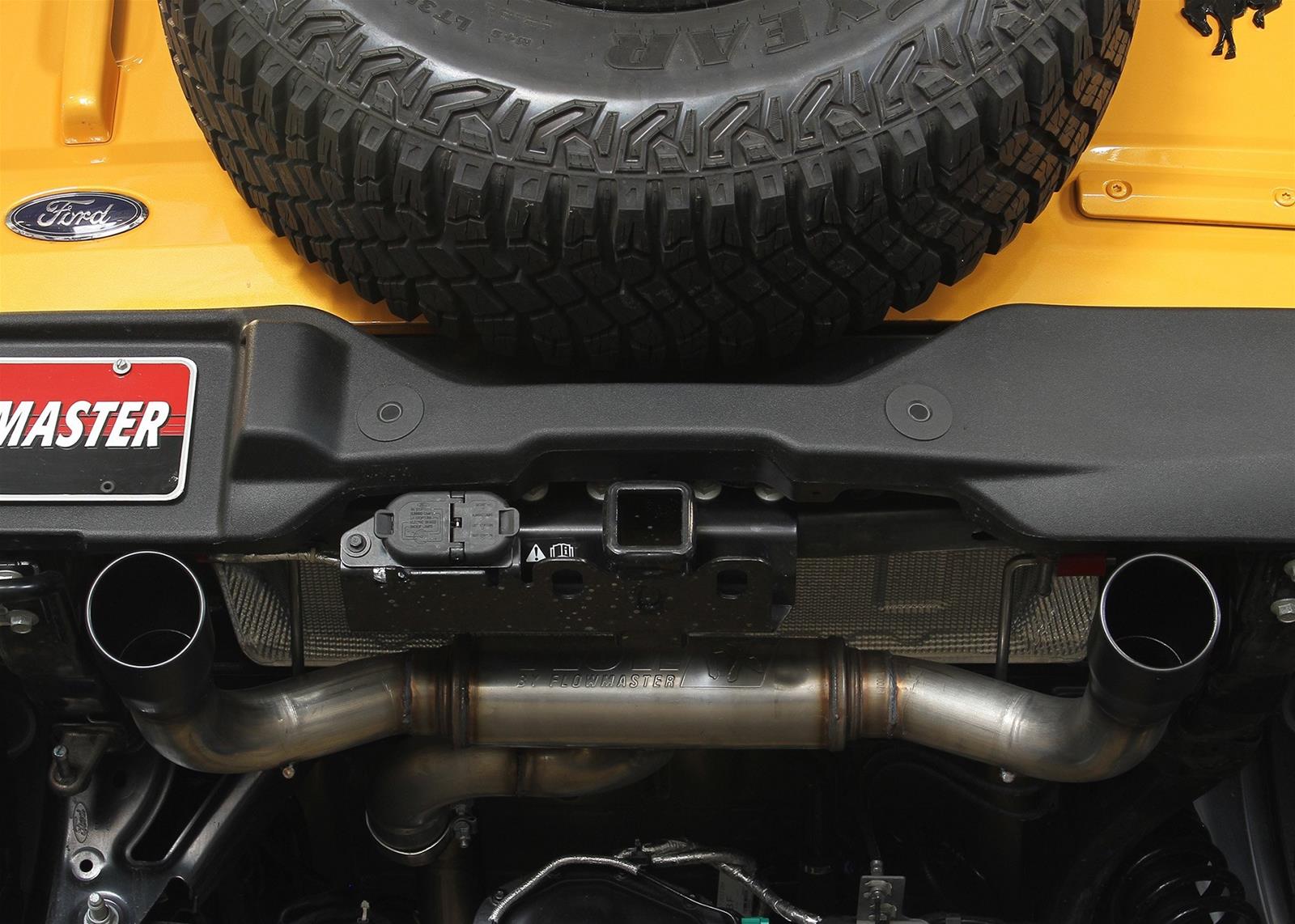 Flowmaster FlowFX Exhaust Systems 718146 System, Cat-back, FlowFX, 409 Stainless Steel, 3.0 in. Diameter, Rear Exit, 4.00 in. Black Ceramic Tips, 2 Door, Ford, 2.3L, 2.7L, Kit thumbnail 3