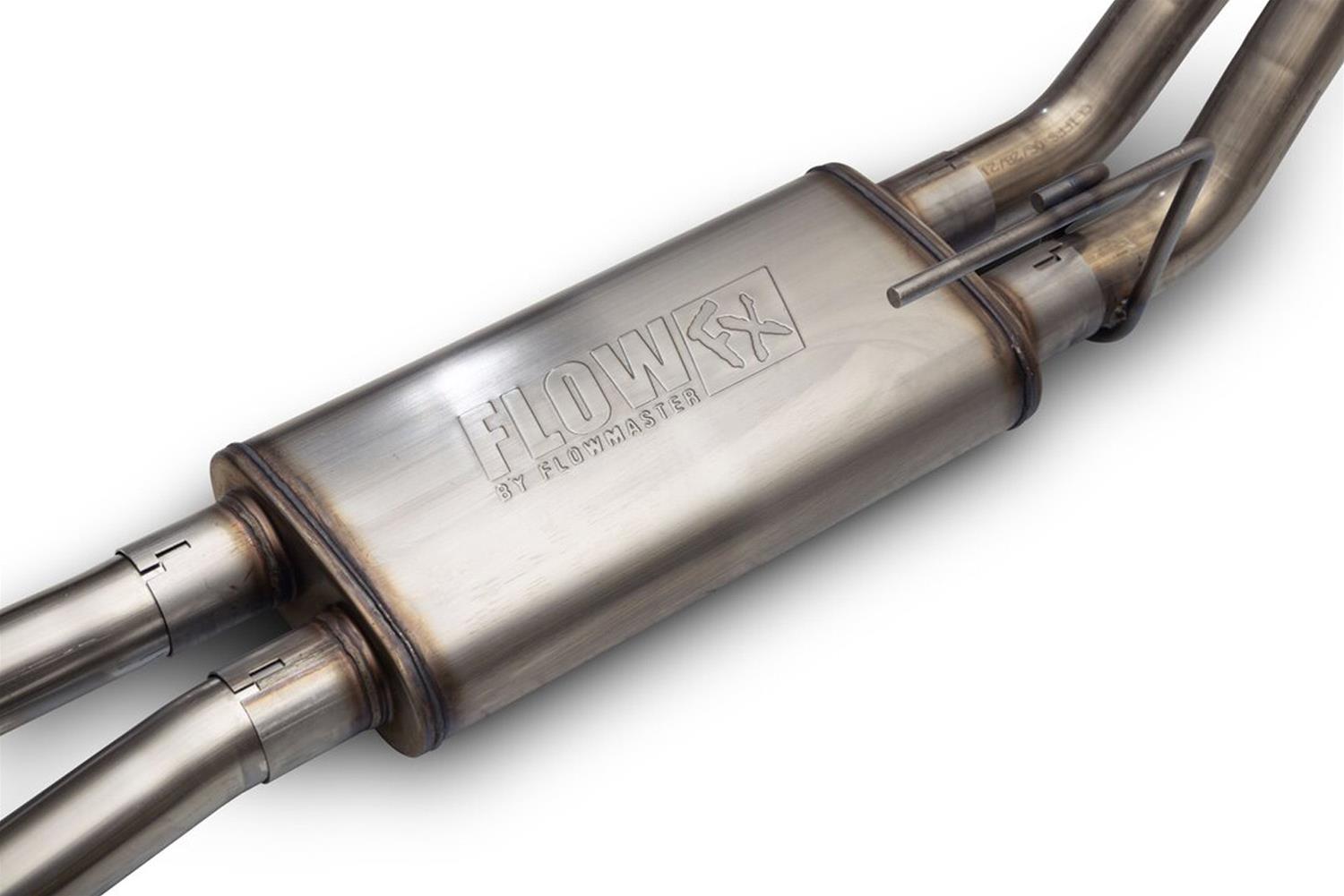 Flowmaster FlowFX Exhaust Systems for 2022-2026 FRONTIER - 718149 System, FlowFX, Cat-Back, 409 Stainless, Dual In/Dual Out, Natural, 2.50 in. Pipe, Black Ceramic Coated Tips, 3.8L, V6, Nissan, Kit thumbnail 2