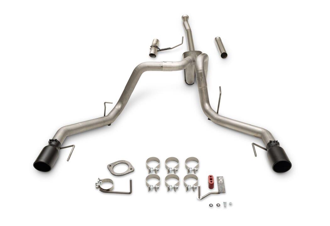 Flowmaster FlowFX Exhaust Systems for 2021-2025 F-150 - 718170 System, Cat-back, FlowFX, 409 Stainless Steel, 4.50 in. Black Ceramic Coated Tips, Dual Exit, Ford, F150, Kit thumbnail 4