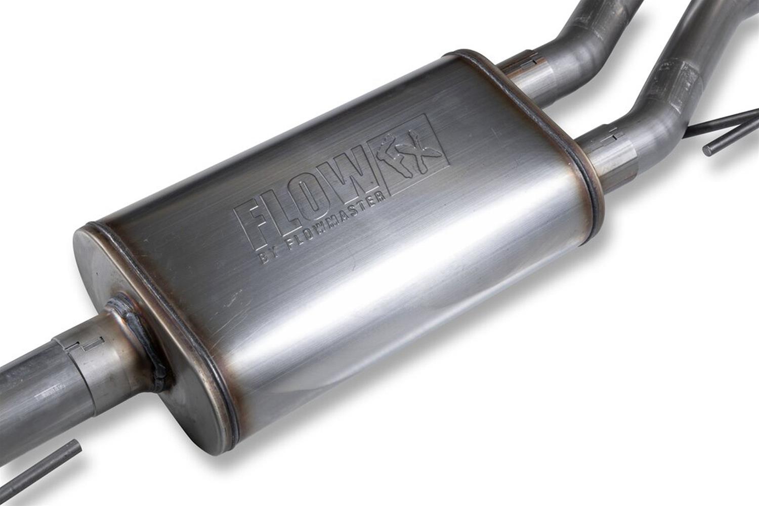 Flowmaster FlowFX Exhaust Systems for 2024-2025 TACOMA - 718173 System, Cat-back, FlowFX, 3.00 in., 409 Stainless Steel, Brushed, Double Wall, 4.00 in. Black Tip, Driver Side, Dual Exit, Toyota, Kit thumbnail 2