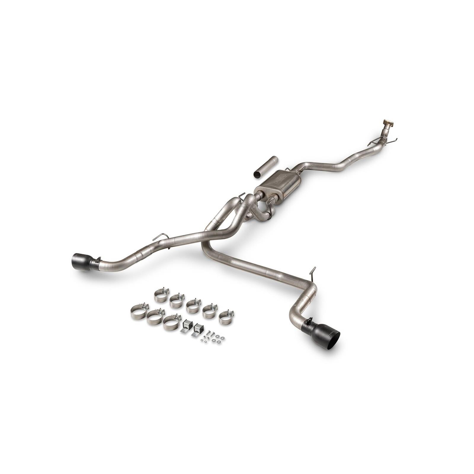 Flowmaster FlowFX Exhaust Systems for 2024-2025 TACOMA - 718174 System, Cat-back, FlowFX, 3.00 in., 409 Stainless Steel, Brushed, Double Wall, 4.00 in. Black Tip, Split Side, Dual Exit, Toyota, Kit thumbnail 2