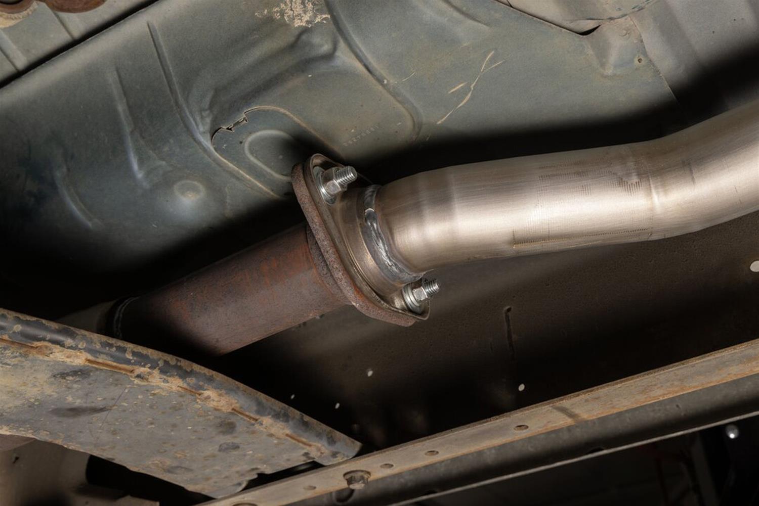 Flowmaster FlowFX Exhaust Systems 718190 System, Cat-back, FlowFX, 3.00 in., 409 Stainless Steel, Brushed, Double Wall, 4.50 in. Black Tip, Split Side, Dual Exit, Chevrolet, GMC, Kit thumbnail 8