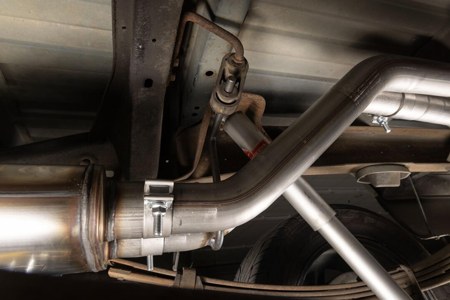 Flowmaster FlowFX Exhaust Systems 718190 System, Cat-back, FlowFX, 3.00 in., 409 Stainless Steel, Brushed, Double Wall, 4.50 in. Black Tip, Split Side, Dual Exit, Chevrolet, GMC, Kit thumbnail 7