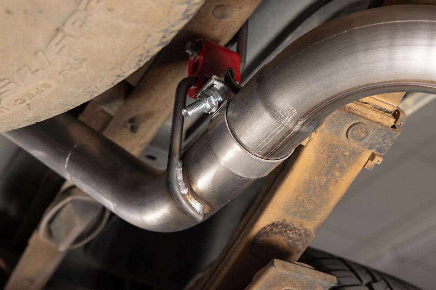 Flowmaster FlowFX Exhaust Systems 718190 System, Cat-back, FlowFX, 3.00 in., 409 Stainless Steel, Brushed, Double Wall, 4.50 in. Black Tip, Split Side, Dual Exit, Chevrolet, GMC, Kit thumbnail 9