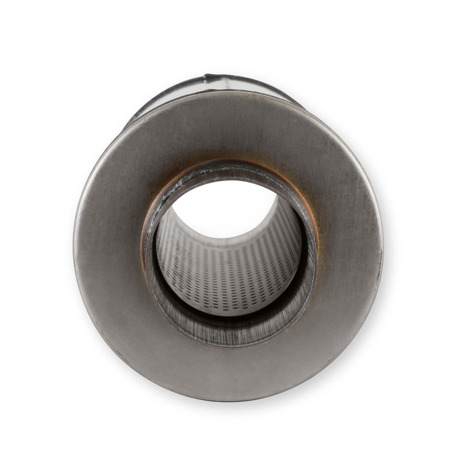 Flowmaster FlowFX 409 Stainless Steel 3 Inch Muffler 72619 Muffler, Series, Round, 3.0 in. Inlet, 3.0 in. Outlet, Steel, Natural Finish, Each