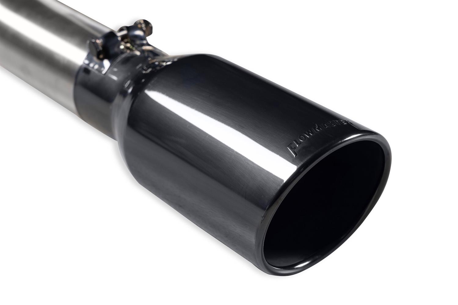 Flowmaster Signature Series Exhaust Systems 737887 System, Cat-back, Series, 304 Stainless Steel, Brushed, 4.50 in. Black Chrome Tip, Ford, 2.7L/3.5L/5.0L, Kit thumbnail 2