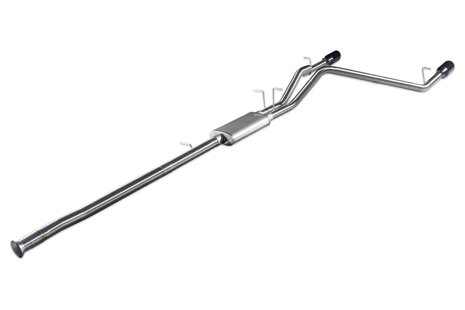 Flowmaster Signature Series Exhaust Systems 737889 System, Cat-back, Series, 304 Stainless Steel, Brushed, 4.50 in. Black Chrome Tips, Dual Exit, Ram, 5.7L, Kit thumbnail 5