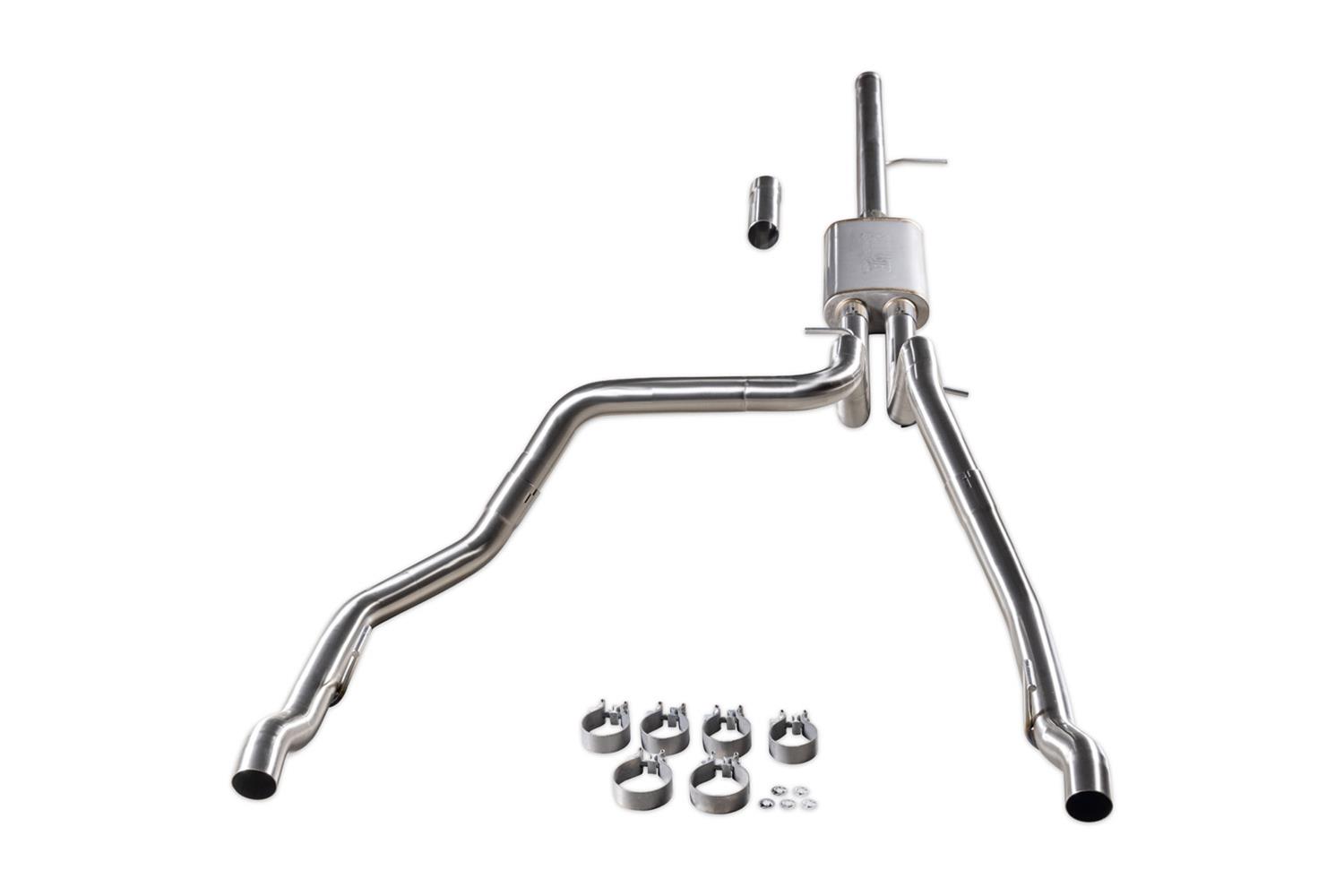 Flowmaster Signature Series Exhaust Systems 737894 System, Cat-back, Series, 304 Stainless Steel, Brushed, Dual Exit, Chevy, GMC, 5.3L, Kit thumbnail 3