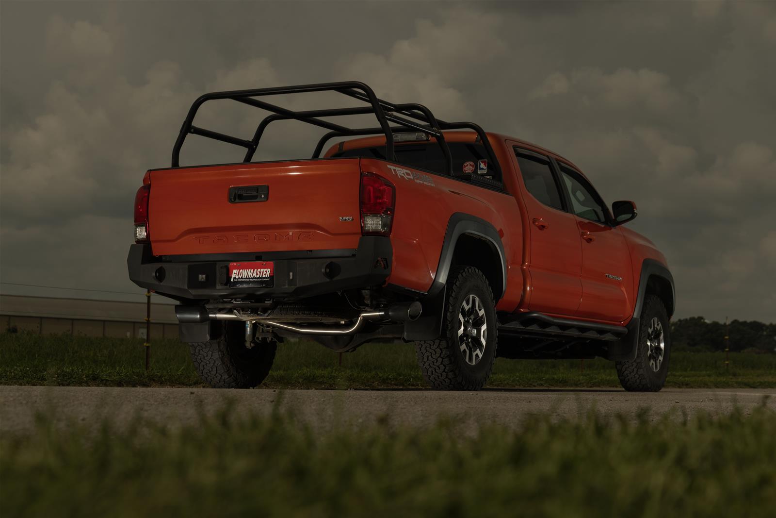 Flowmaster Signature Series Exhaust Systems 737918 System, Cat-back, Series, 304 Stainless Steel, 4.50 in. Black Chrome Tips, Dual Exit, Toyota Tacoma, 3.5L, Kit thumbnail 2