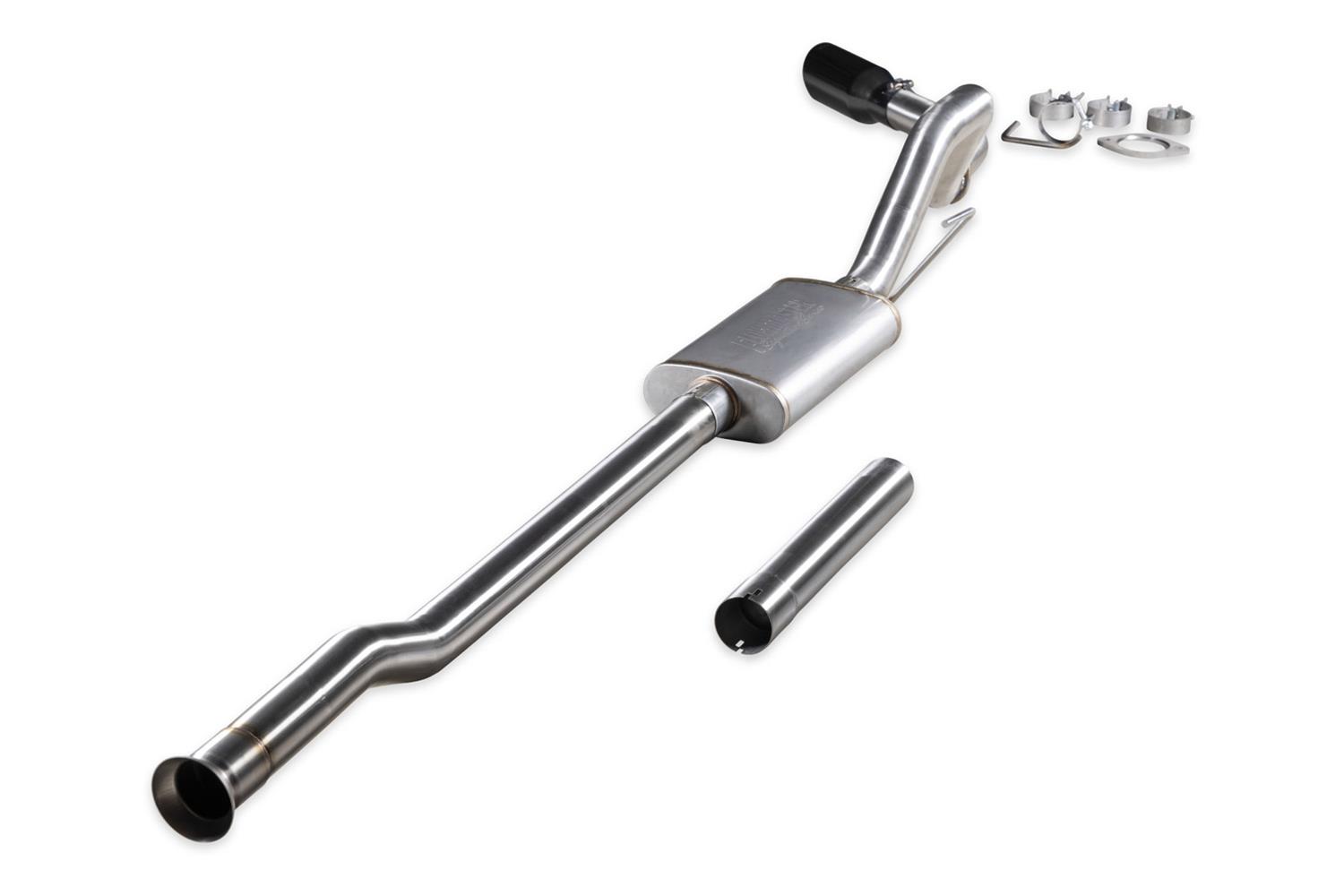 Flowmaster Signature Series Exhaust Systems 738115 System, Cat-back, Series, 304 Stainless Steel, Brushed, 4.50 in. Black Chrome Tip, Passenger Side Exit, Ford, Kit thumbnail 5