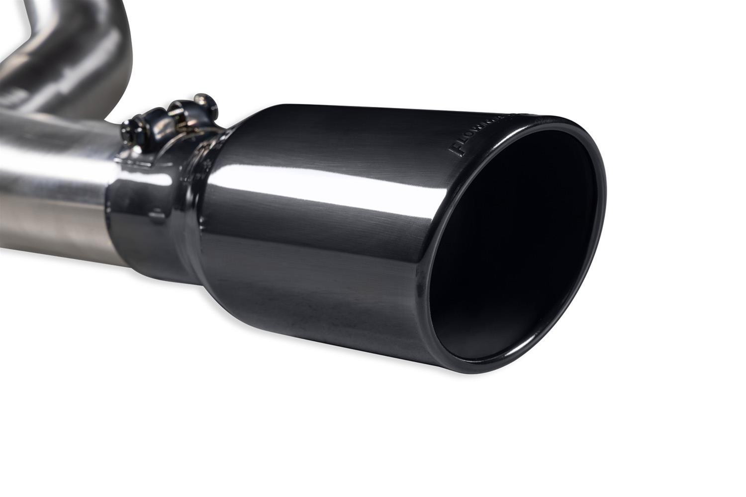 Flowmaster Signature Series Exhaust Systems 738115 System, Cat-back, Series, 304 Stainless Steel, Brushed, 4.50 in. Black Chrome Tip, Passenger Side Exit, Ford, Kit thumbnail 4
