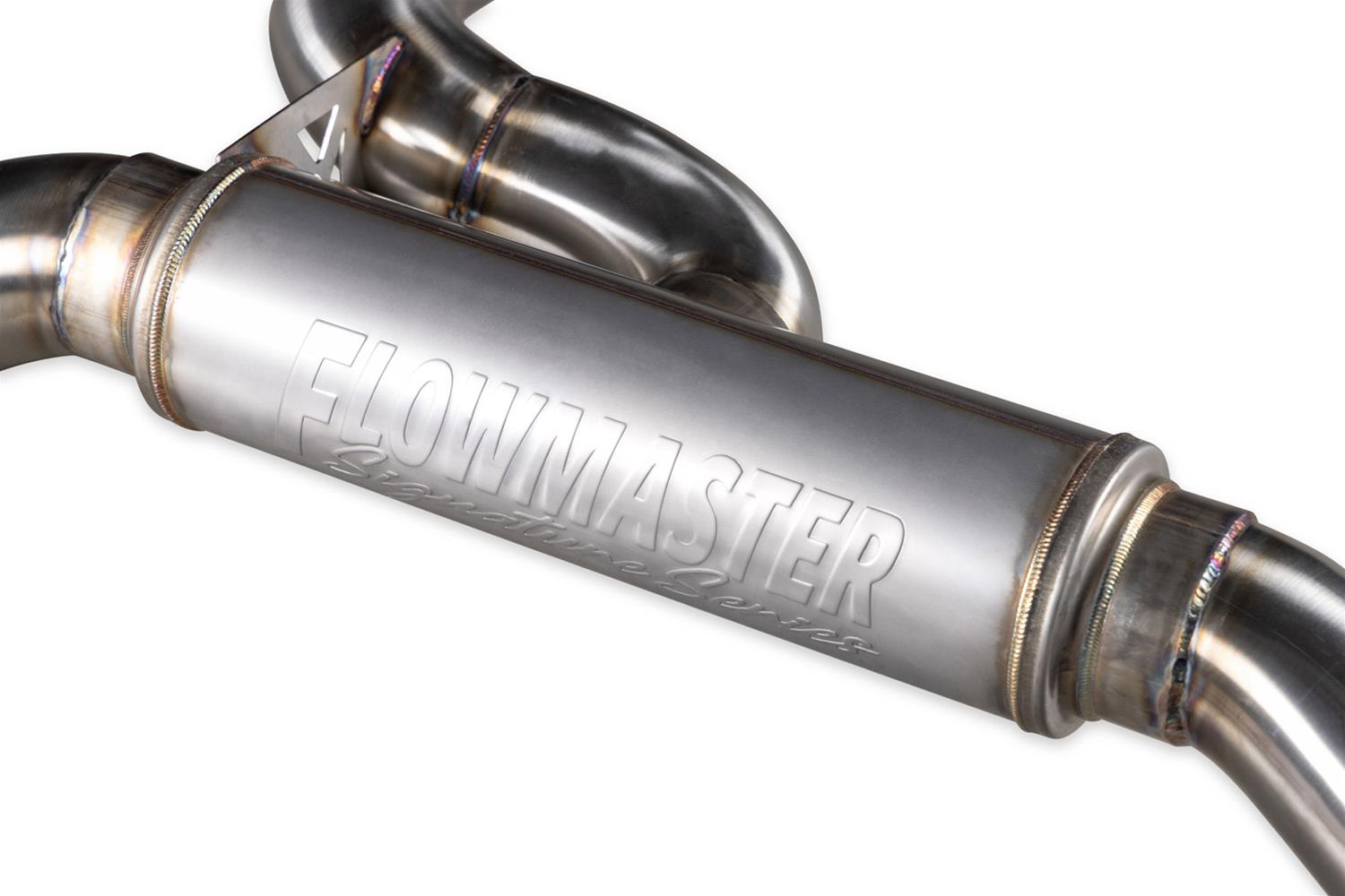 Flowmaster Signature Series Exhaust Systems for 2021-2025 BRONCO - 738123 System, Axle-back, Series, 304 Stainless Steel, 4.00 in. Black Chrome Tips, Dual Exit, Ford, 2.3L/2.7L, Kit thumbnail 2