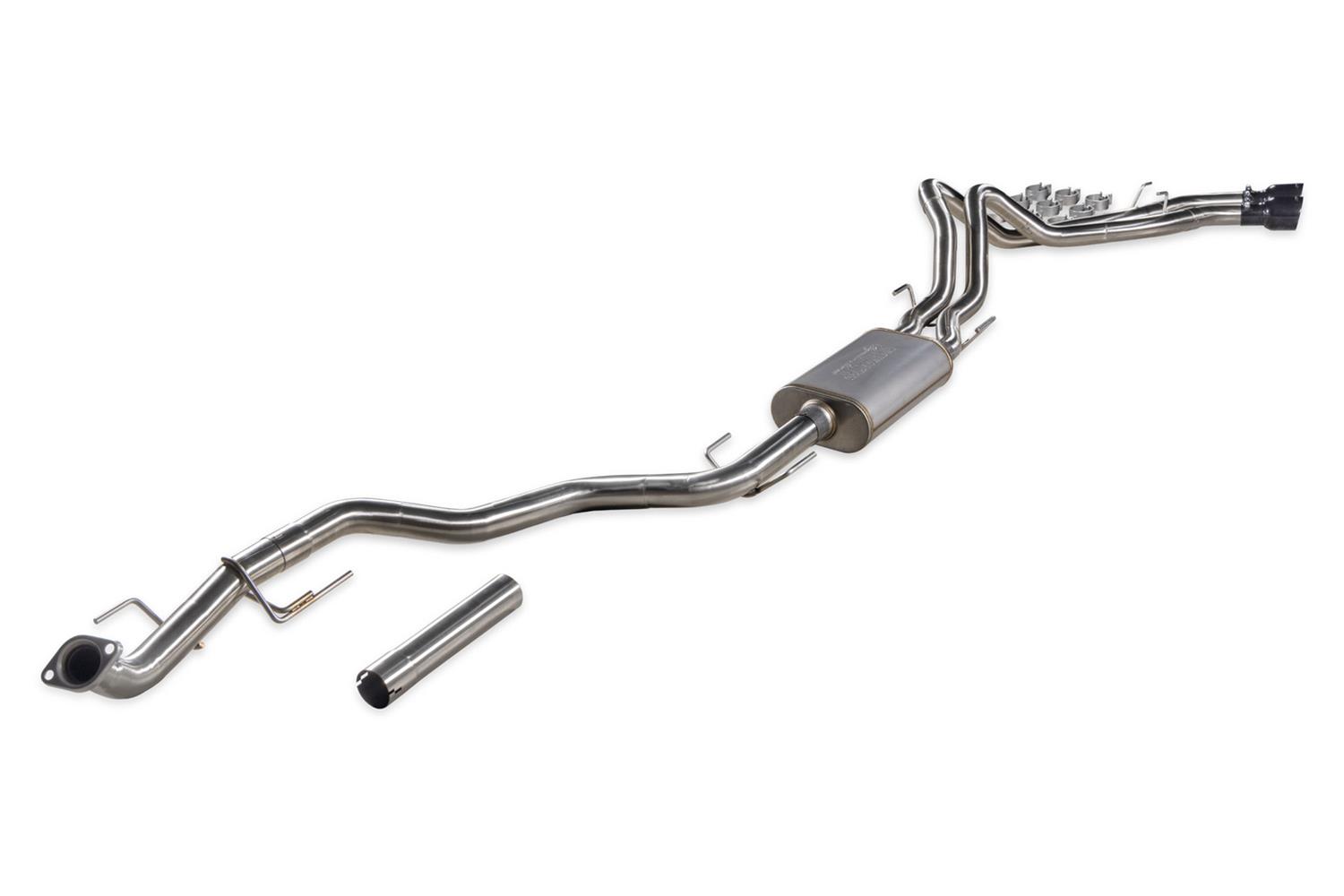 Flowmaster Signature Series Exhaust Systems 738173 System, Cat-back, Series, 304 Stainless Steel, Brushed, 4.00 in. Black Chrome Tip, Driver Side Exit, Toyota, Kit thumbnail 3