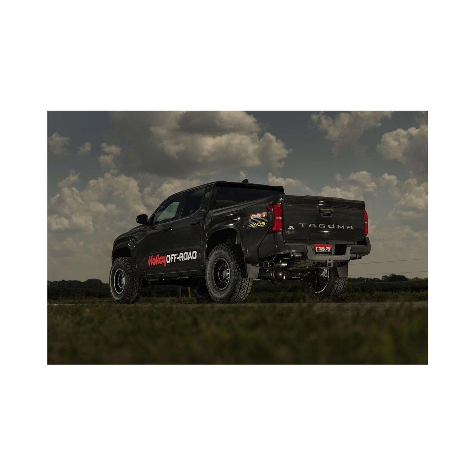 Flowmaster Signature Series Exhaust Systems 738173 System, Cat-back, Series, 304 Stainless Steel, Brushed, 4.00 in. Black Chrome Tip, Driver Side Exit, Toyota, Kit thumbnail 2