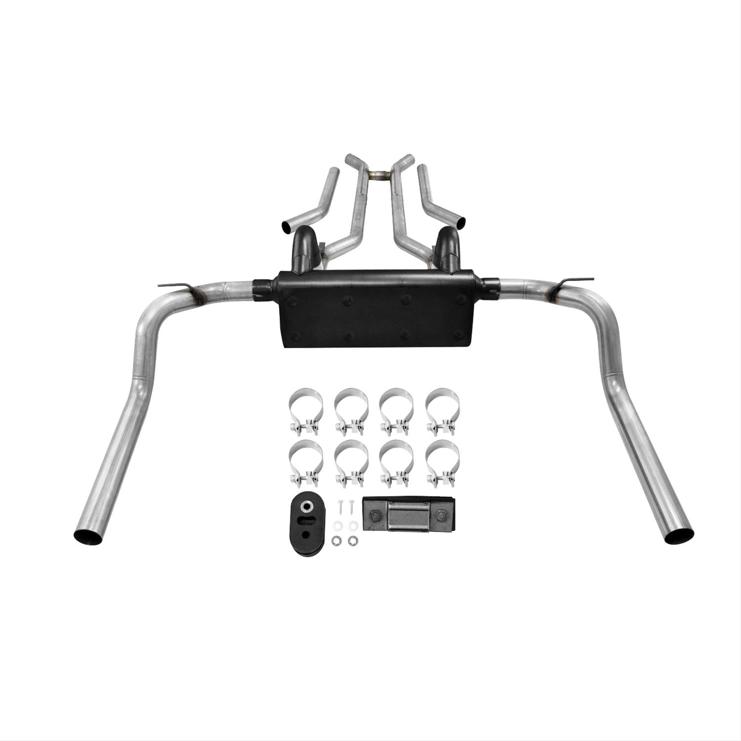 Flowmaster Stainless Steel American Thunder Exhaust Systems 817104 System, Thunder, Header-back, Dual, Steel, Split Rear Exit, Chevy, Pontiac, Kit