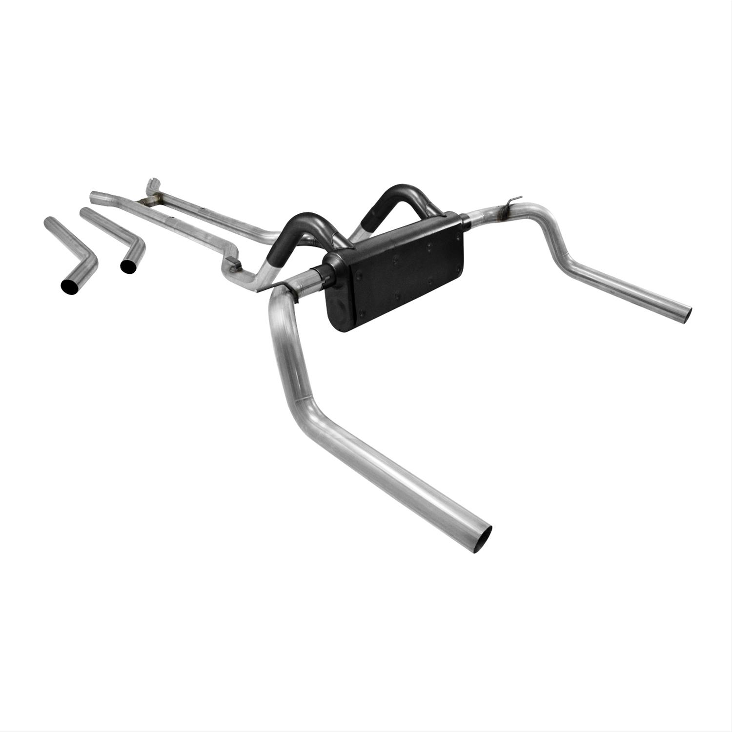 Flowmaster Stainless Steel American Thunder Exhaust Systems 817104 System, Thunder, Header-back, Dual, Steel, Split Rear Exit, Chevy, Pontiac, Kit thumbnail 3