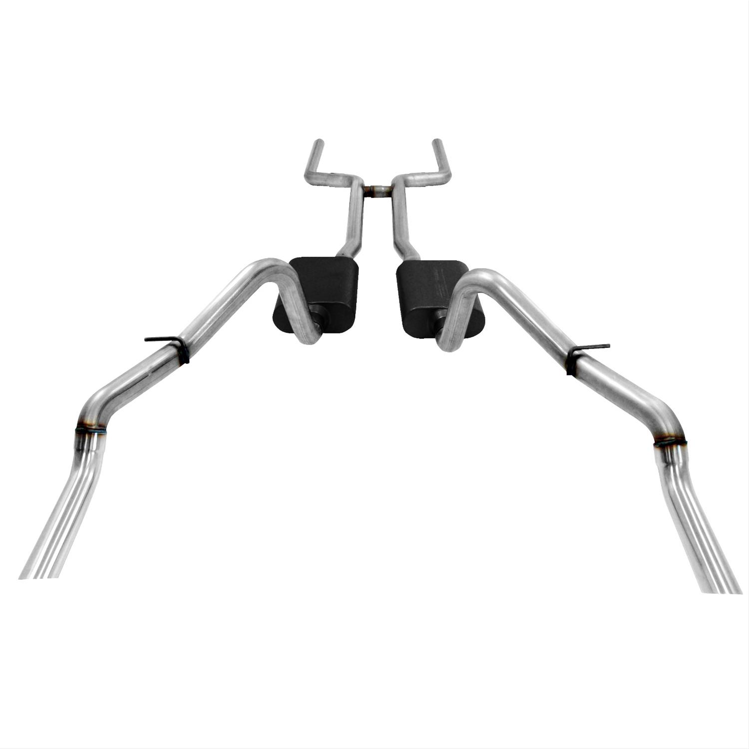 Flowmaster Stainless Steel American Thunder Exhaust Systems for 1969 CAMARO, FIREBIRD - 817139 System, Thunder, Header-back, Stainless, Two Mufflers, Split Rear Exit, Chevy, Pontiac, Kit