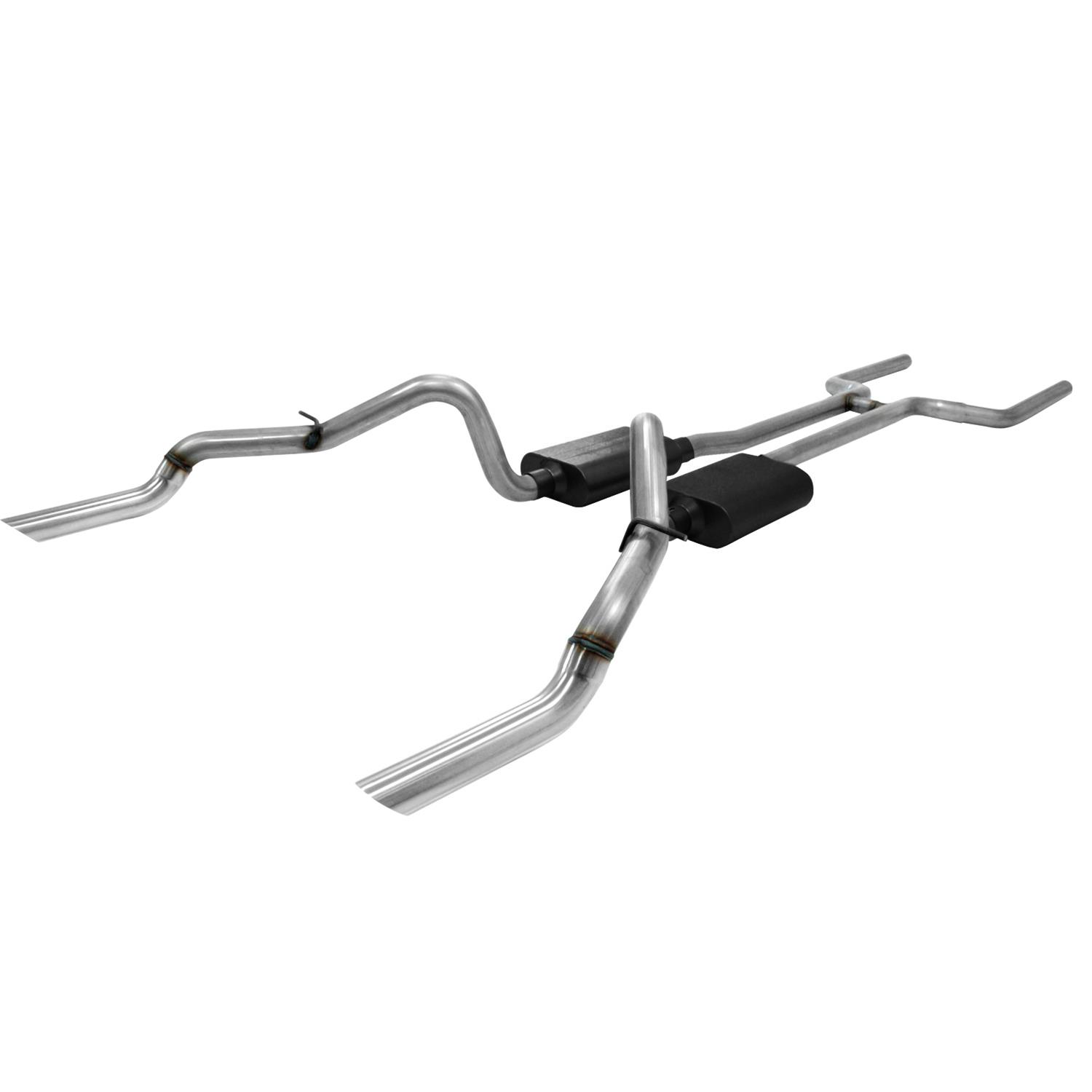 Flowmaster Stainless Steel American Thunder Exhaust Systems for 1969 CAMARO, FIREBIRD - 817139 System, Thunder, Header-back, Stainless, Two Mufflers, Split Rear Exit, Chevy, Pontiac, Kit thumbnail 3