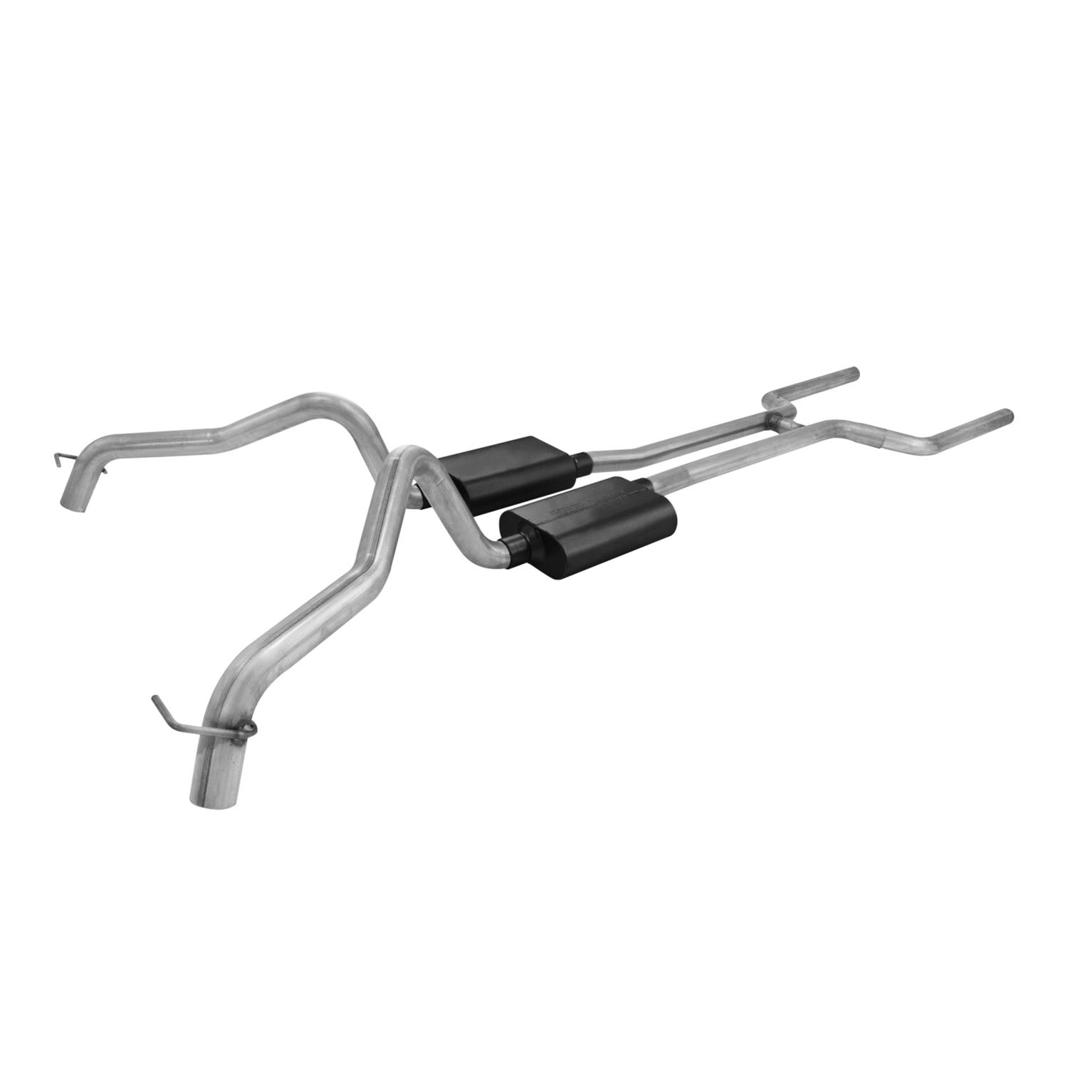 Flowmaster Stainless Steel American Thunder Exhaust Systems for 1968 CHEVY II, 1969-1973 NOVA, 1971-1974 VENTURA - 817158 System, Header-Back, Steel, 2.5 in. Diameter, Buick, Chevy, Oldsmobile, Pontiac, Kit thumbnail 3